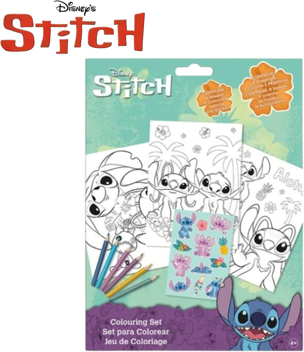 Kids Colouring Activity Set with Pencils - Assorted