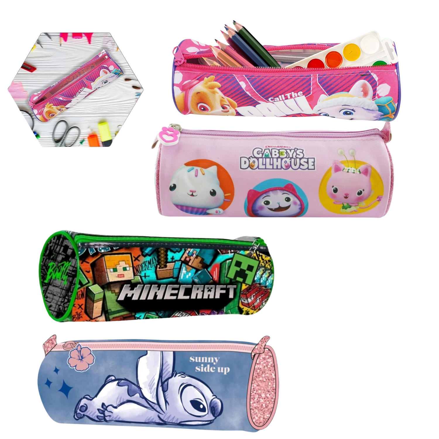 Premium Barrel Pencil Case 22cm - Assorted