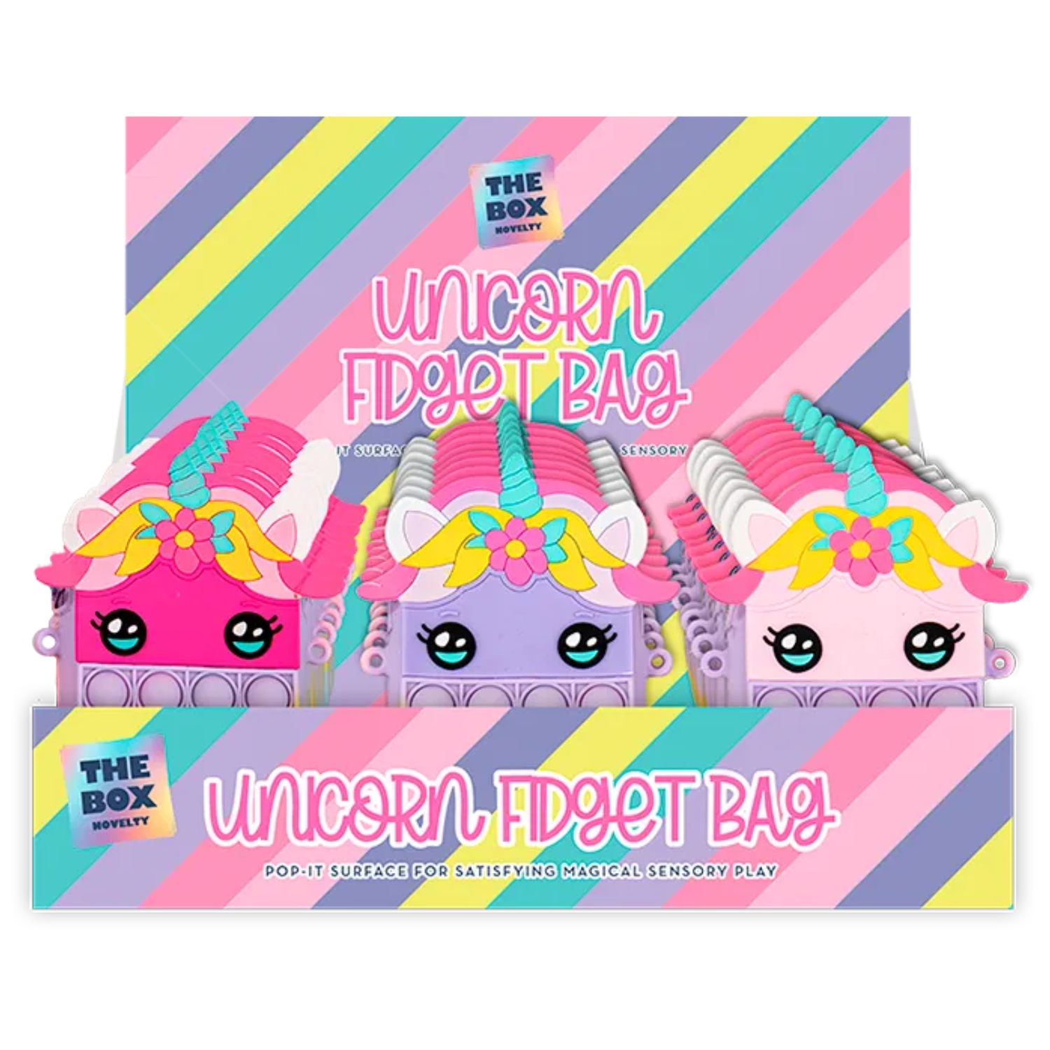 Unicorn Pop-It Fidget Bag with Lanyard