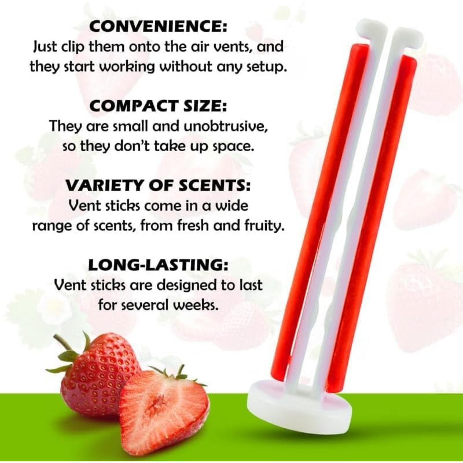 6PK Car Vent Air Freshener Sticks – 6cm