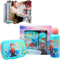 Disney Frozen Kids Licensed Plastic Lunchbox with Aluminium Water Bottle Set