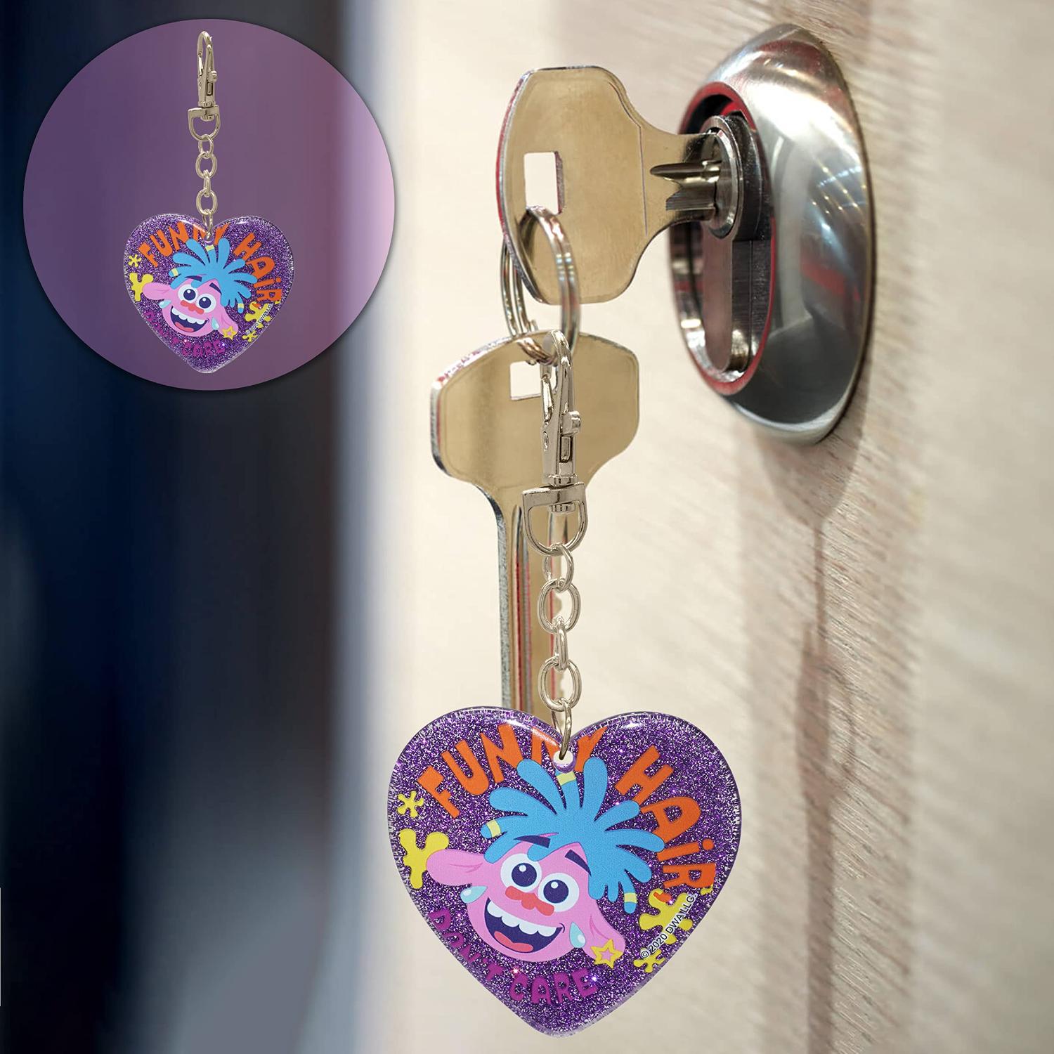 Trolls Glitter Keyring 1pc