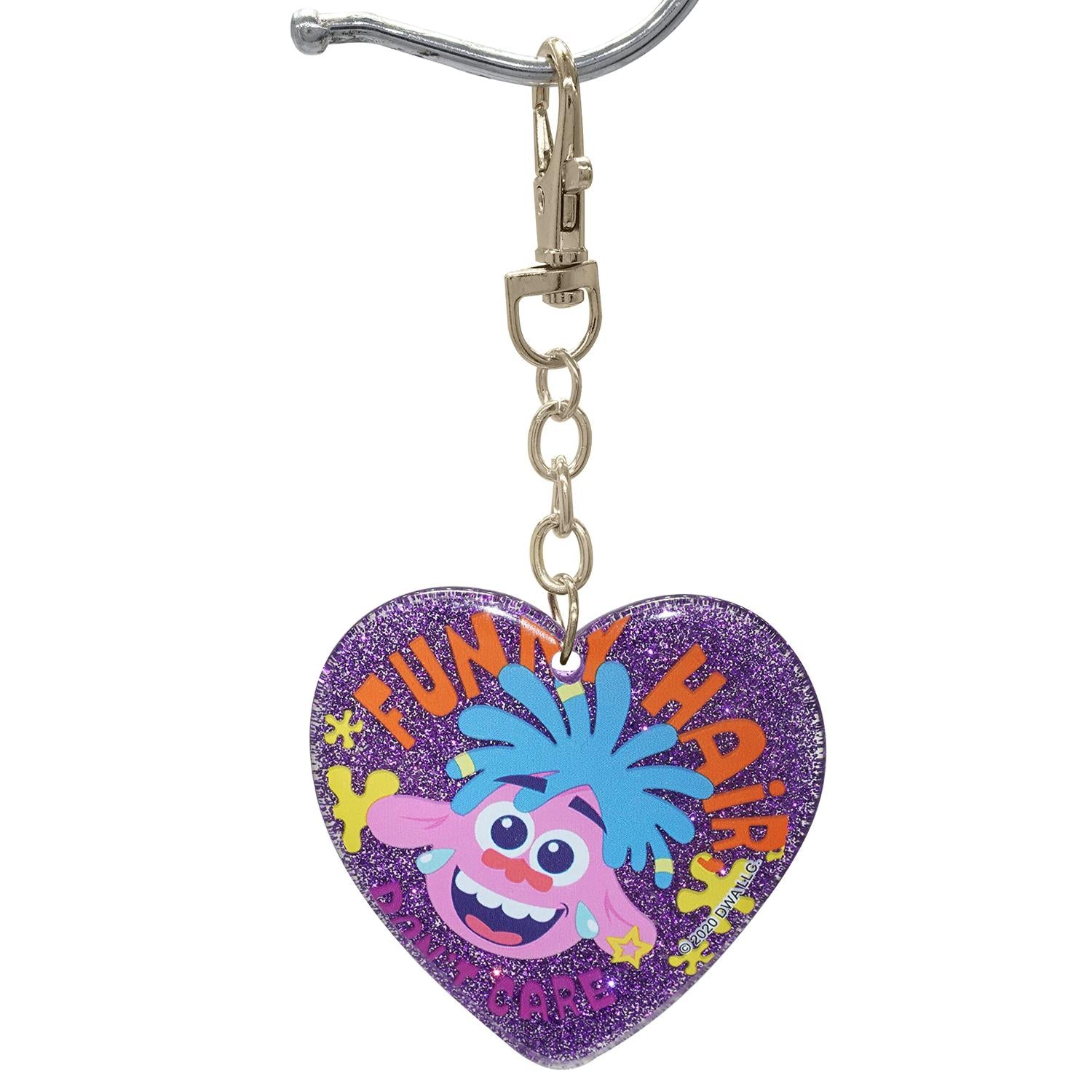 Trolls Glitter Keyring 1pc