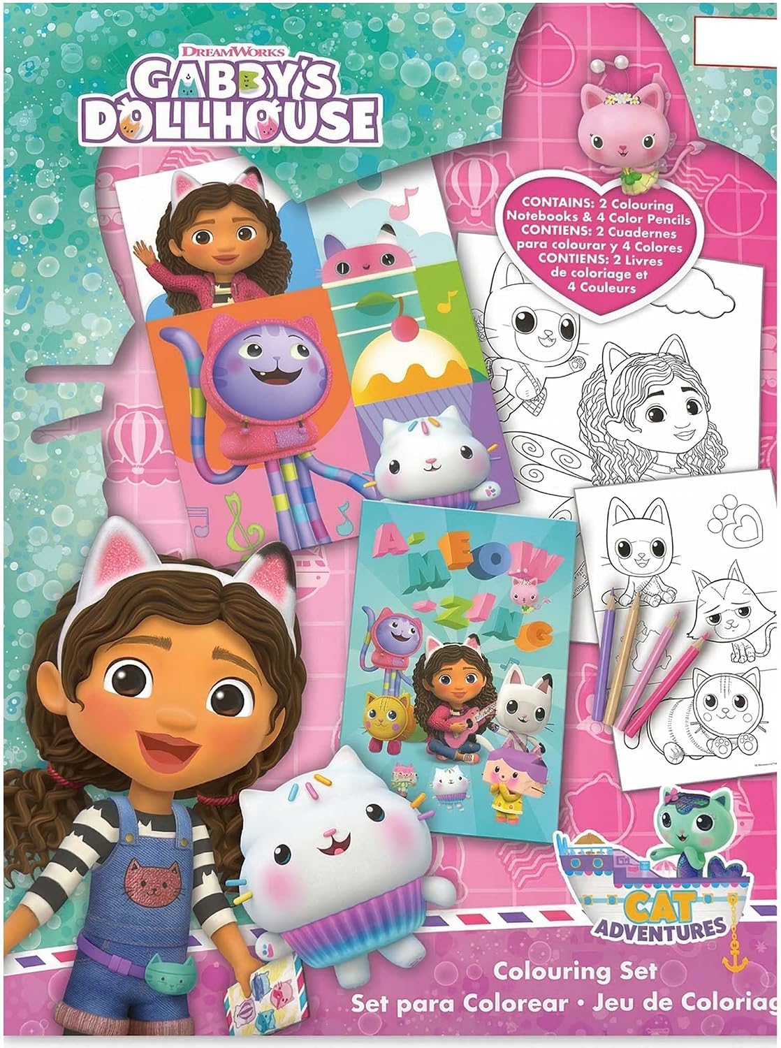 Kids Colouring Activity Set with Pencils - Assorted