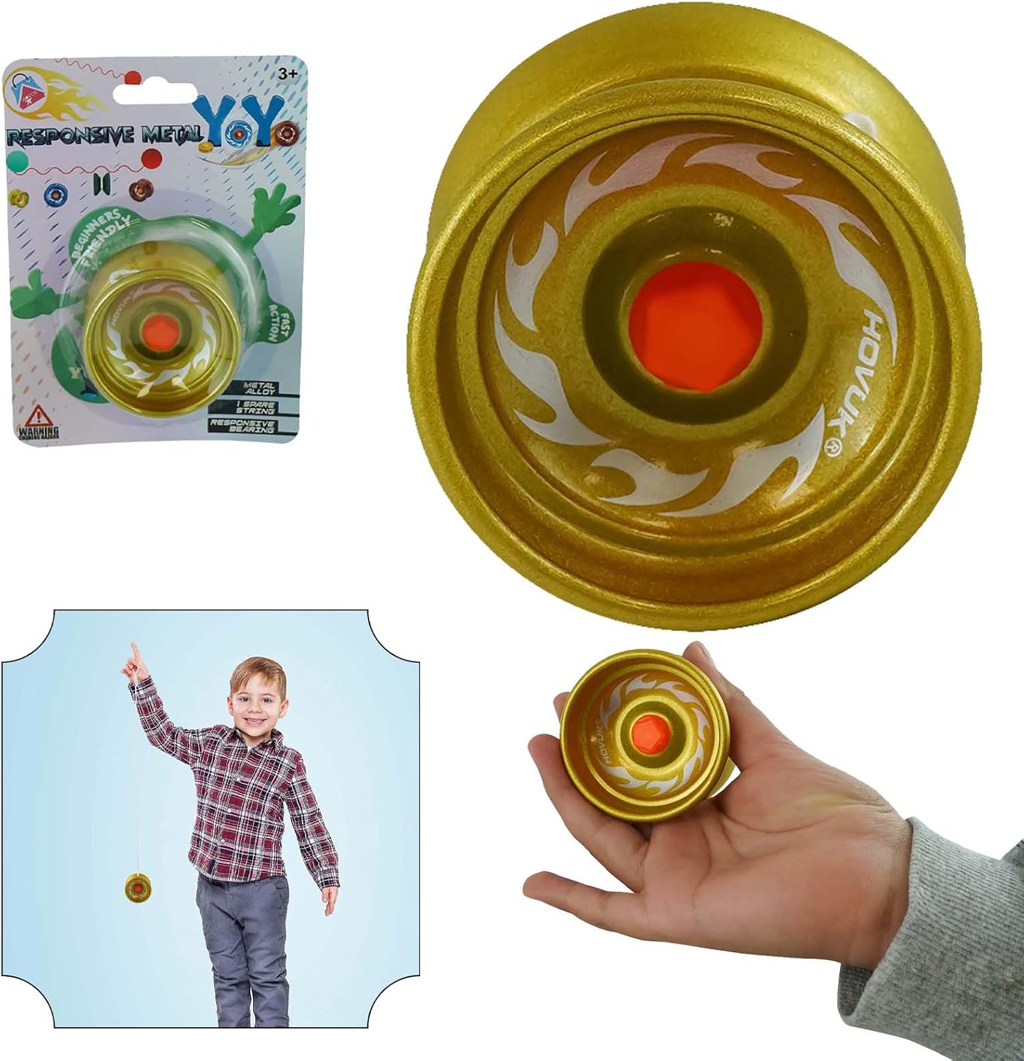 5cm Metal Responsive YoYos for Beginners – Assorted