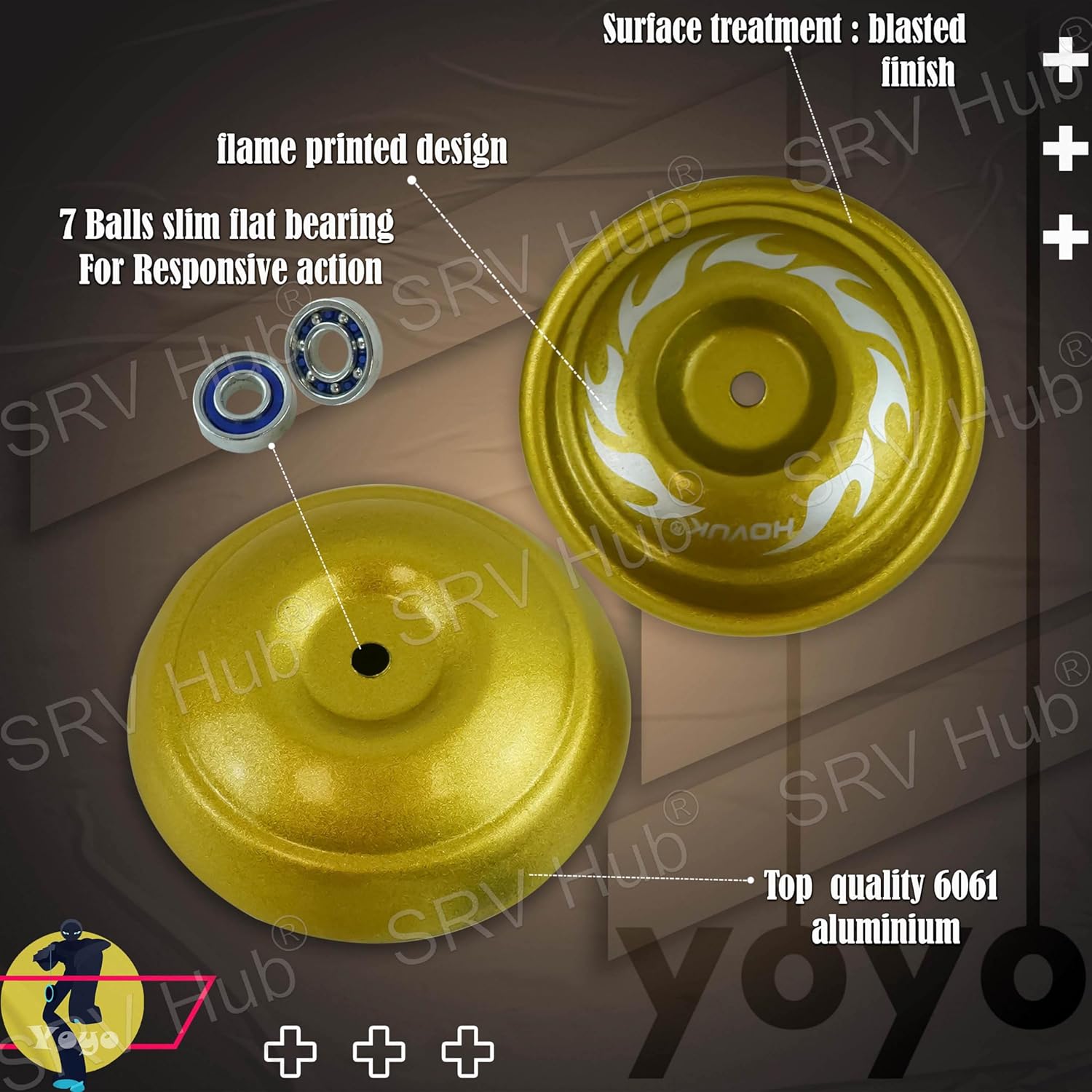 5cm Metal Responsive YoYos for Beginners – Assorted