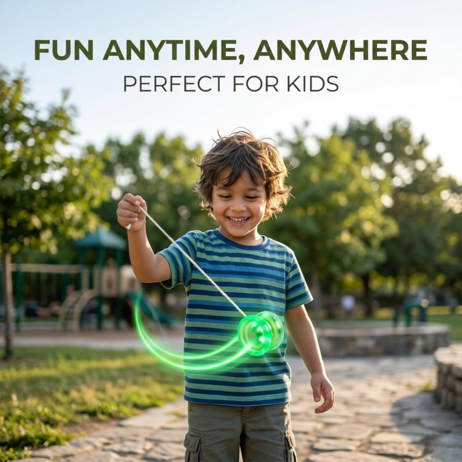 Avengers LED Light-Up Yo-Yo Toy with String Kids 5.5cm - Assorted