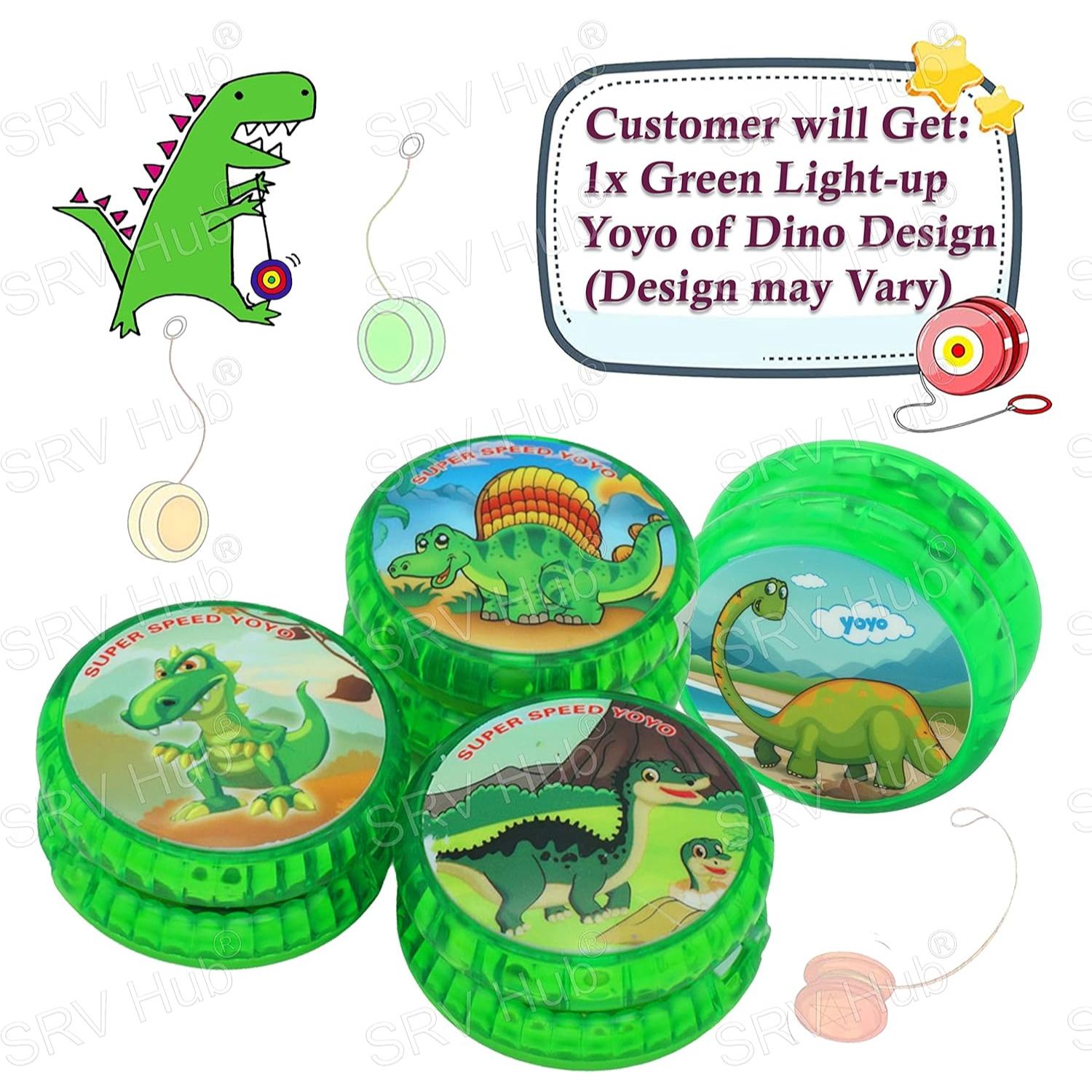 5.5cm Kids Light-Up Dinosaur Yo-Yo Toy with String - Assorted