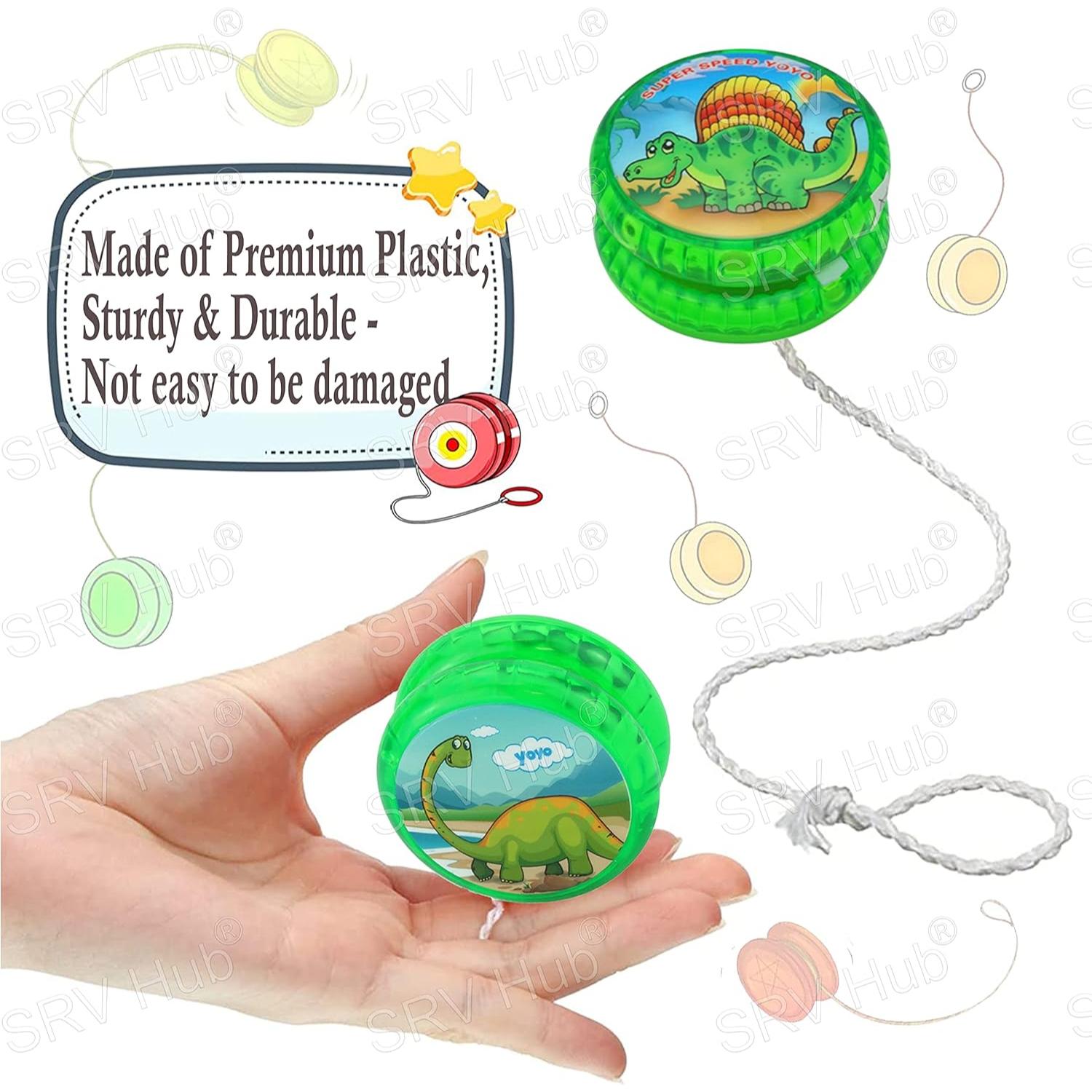 5.5cm Kids Light-Up Dinosaur Yo-Yo Toy with String - Assorted
