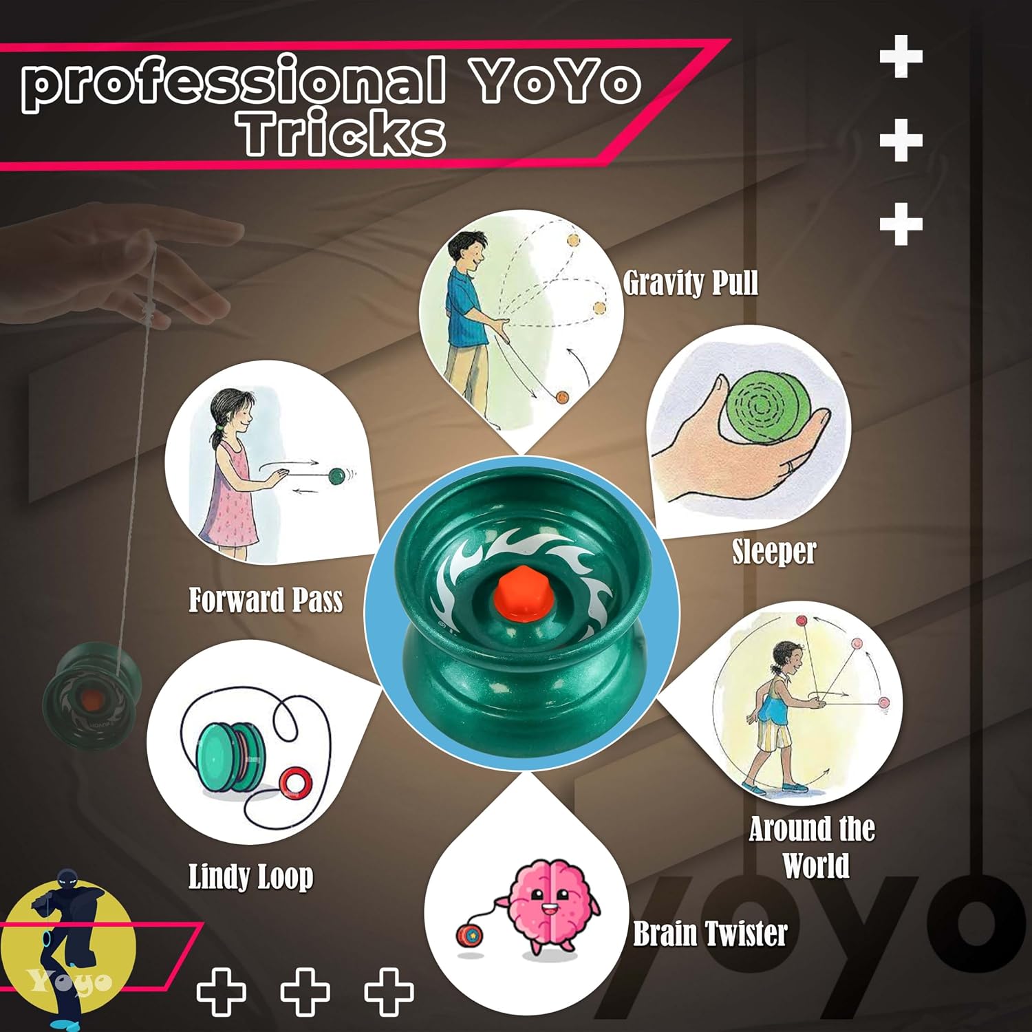 5cm Metal Responsive YoYos for Beginners – Assorted