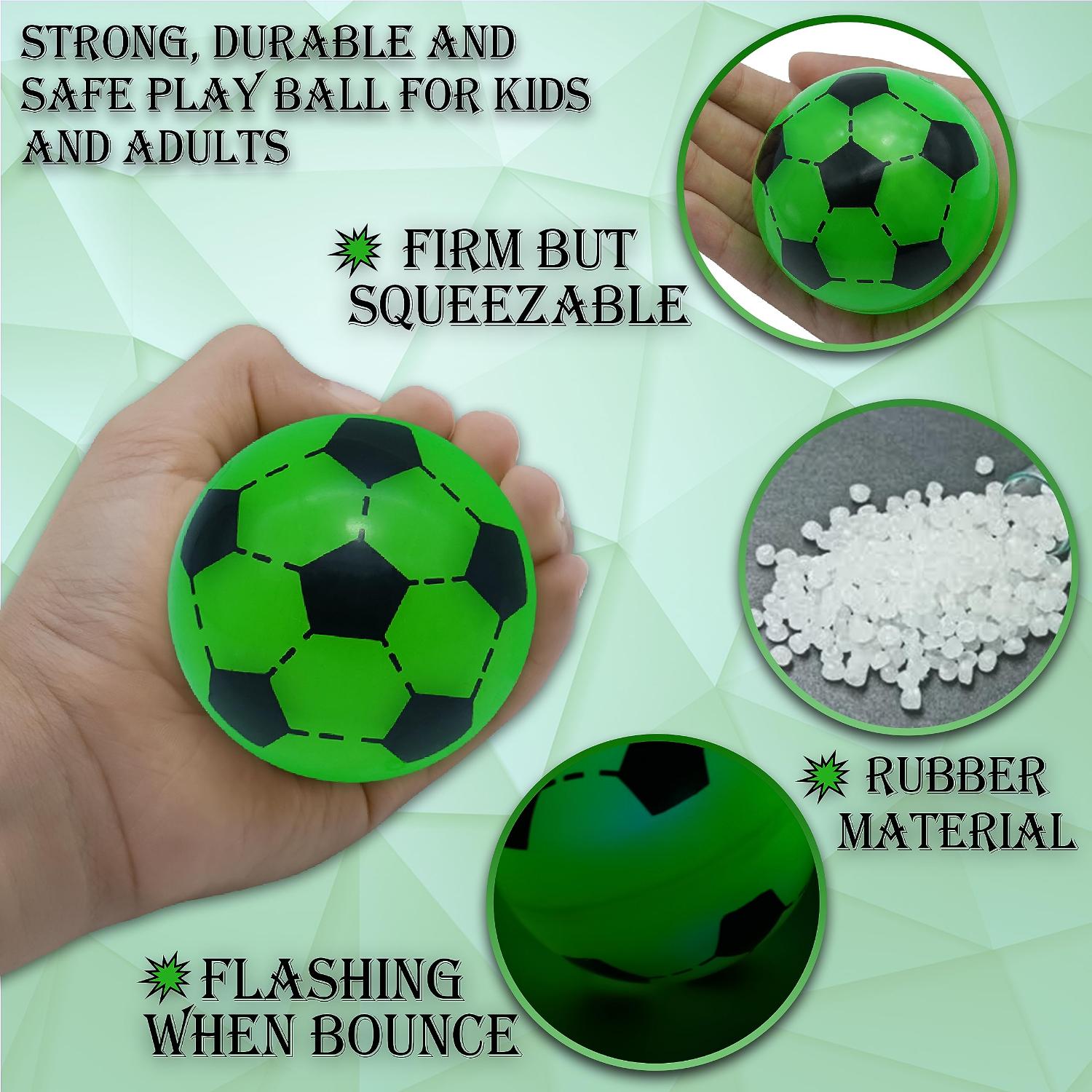 LED Light Up Footballs 5.5cm Glow Balls – Assorted
