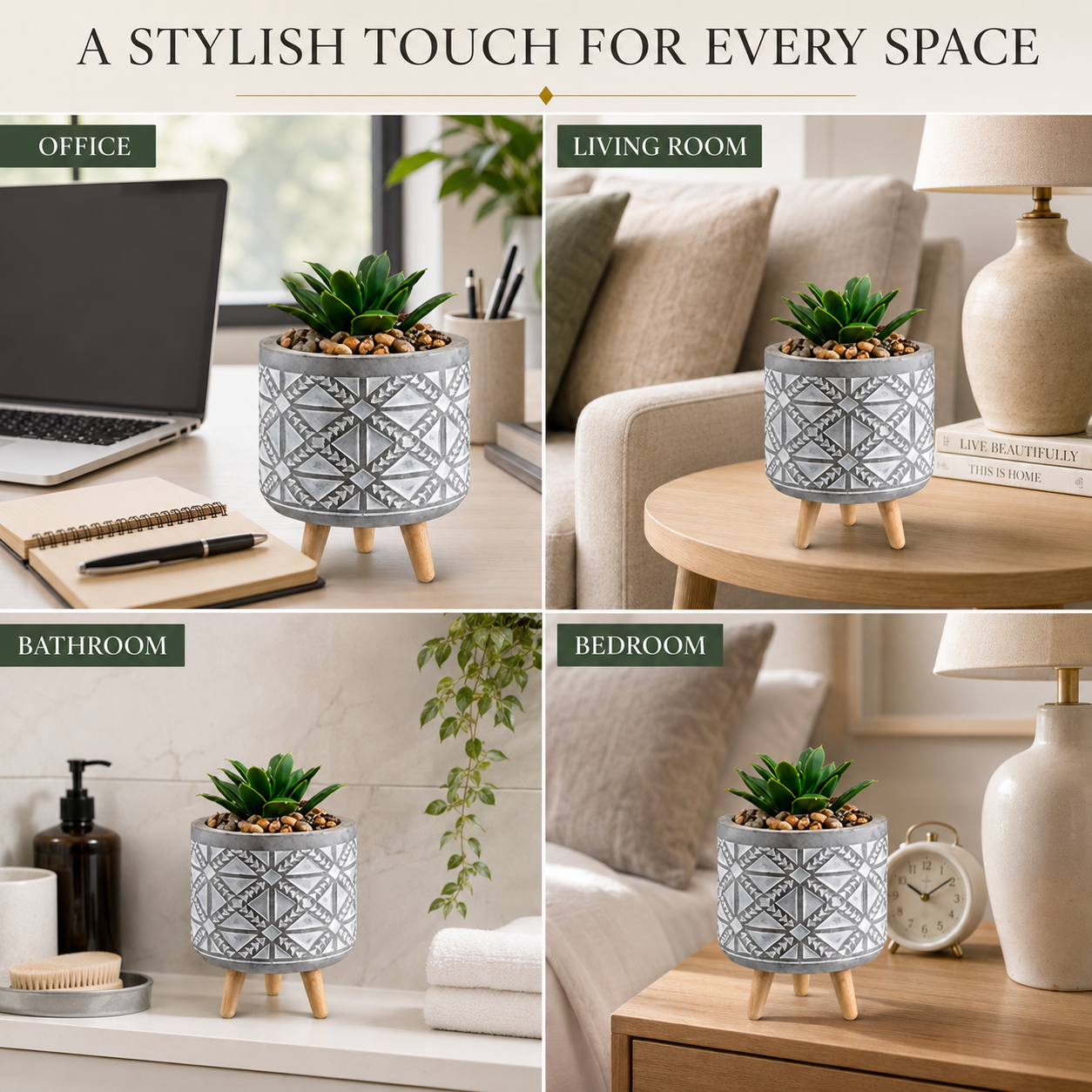 14cm Succulent Flower Pot with Legs