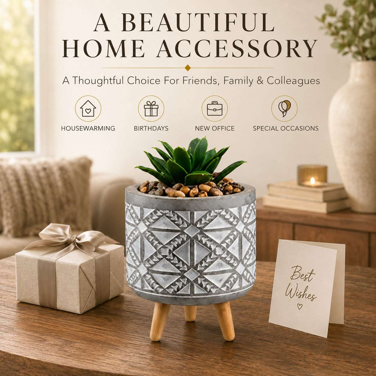 14cm Succulent Flower Pot with Legs
