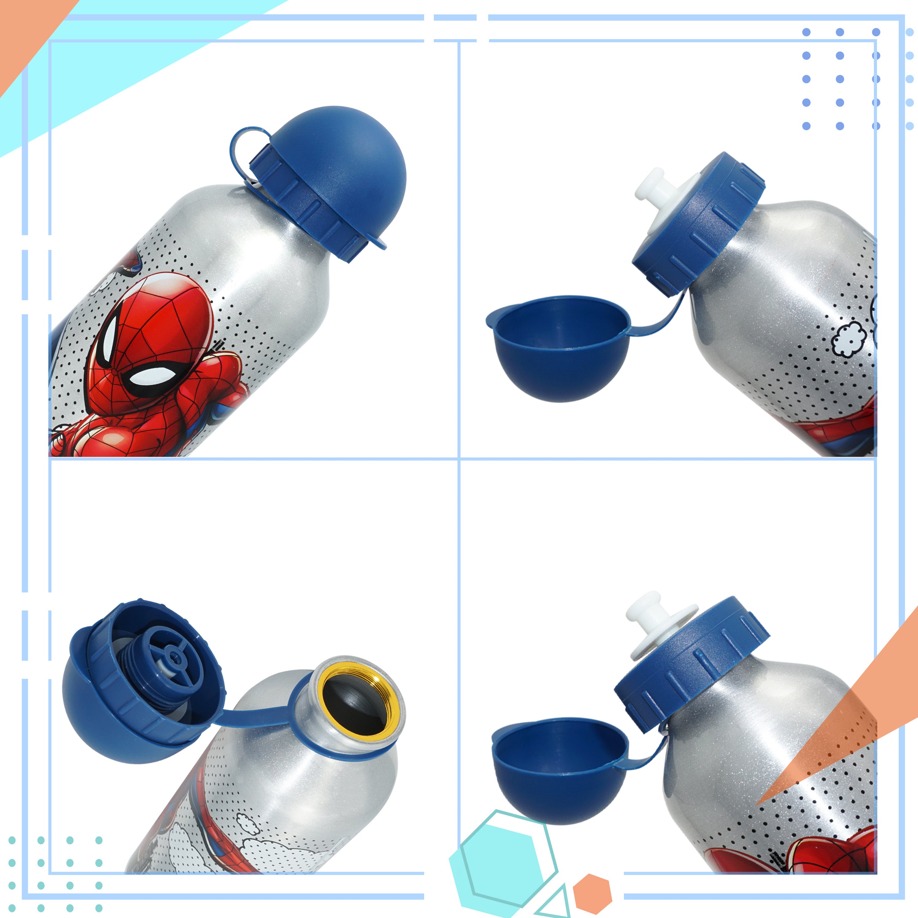 Spiderman Aluminium Water Bottle 500ml
