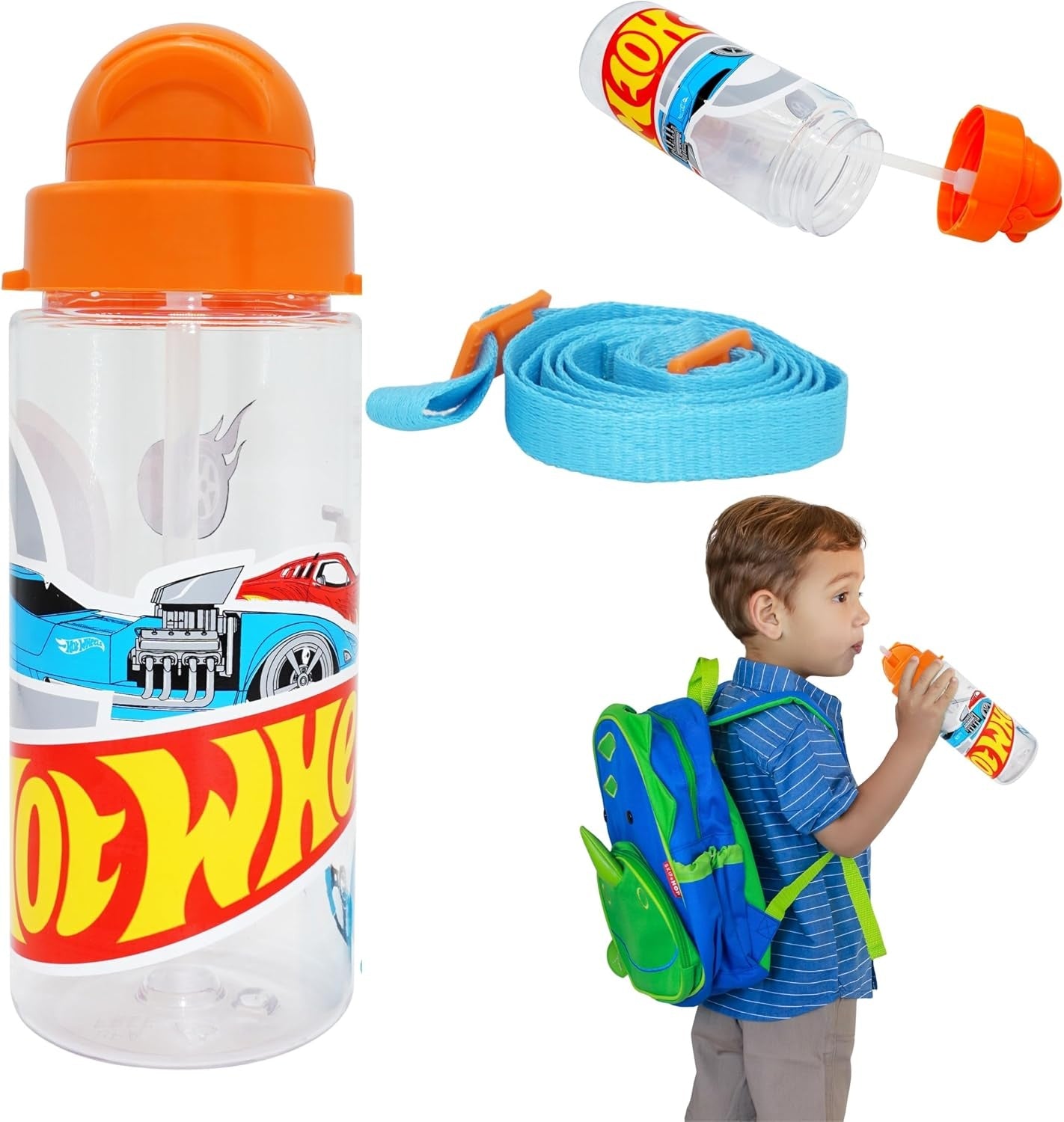 500ml Tritan Water Bottle with Strap for Children