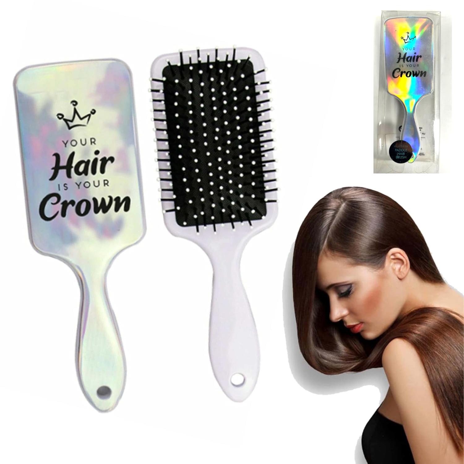 Iridescent Glitter Hairbrush 1pc