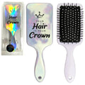 Glitter Paddle Cushion Hairbrush 19.5cm - Iridescent Paddle Hairbrush