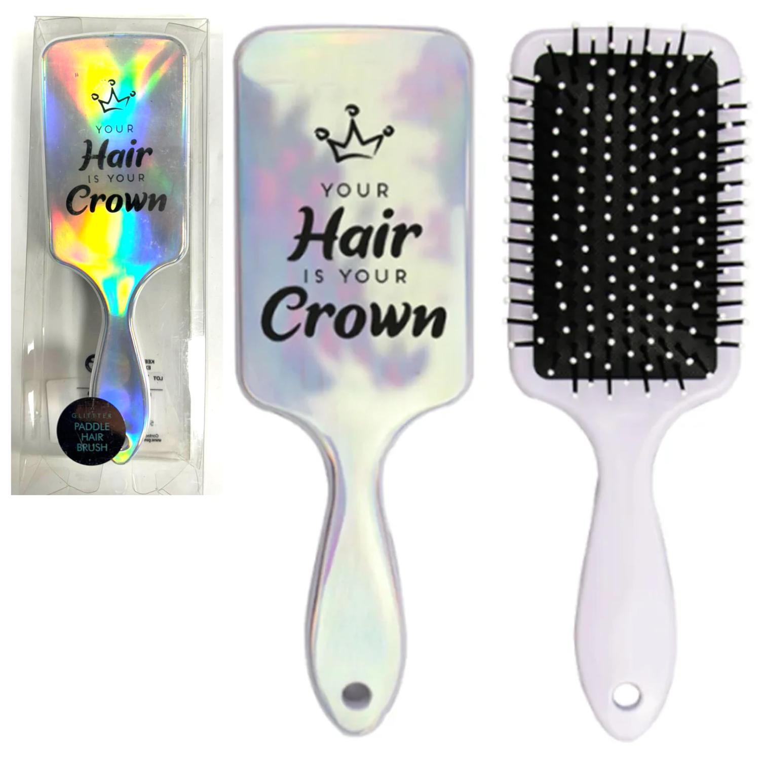 Iridescent Glitter Hairbrush 1pc