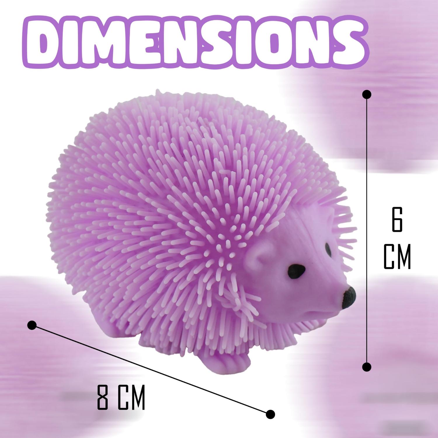 8cm Light Up Hedgehog Fidget Stress Balls - 4 Pack