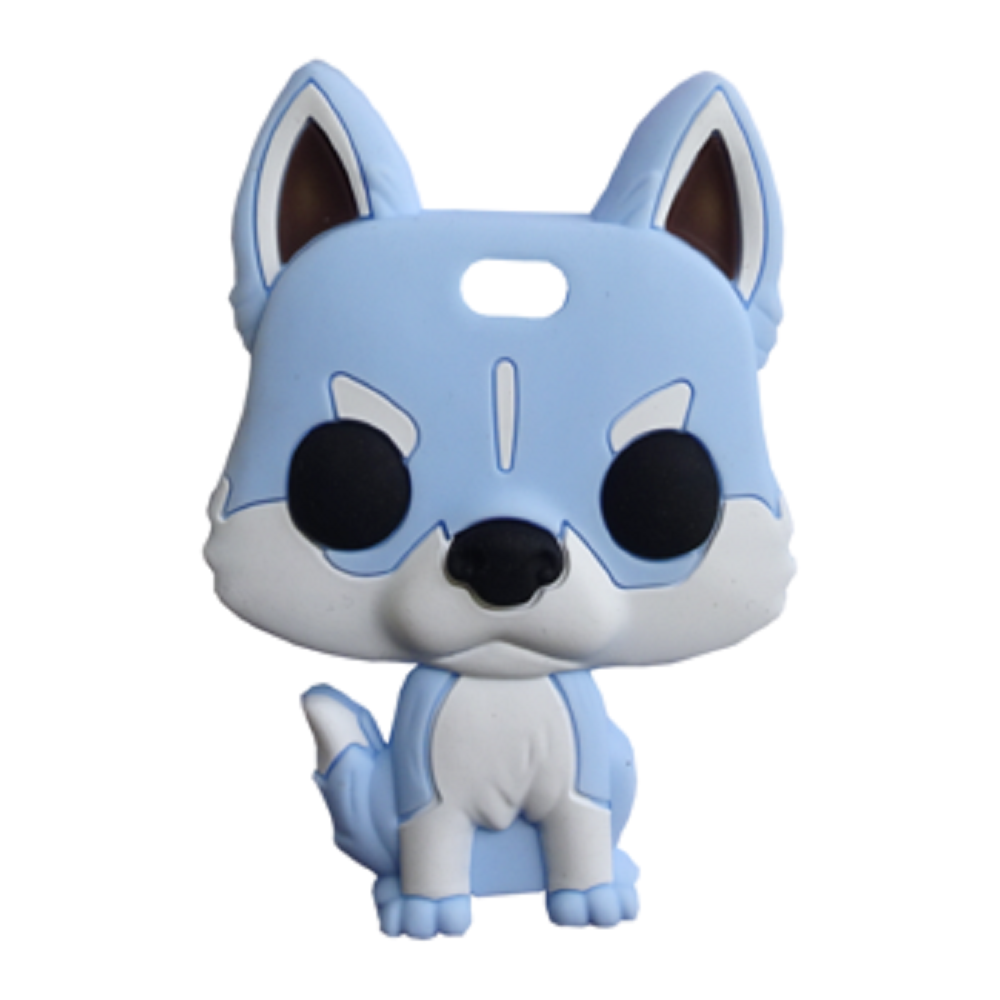 Baby Silicone Teether Pastel Blue Husky