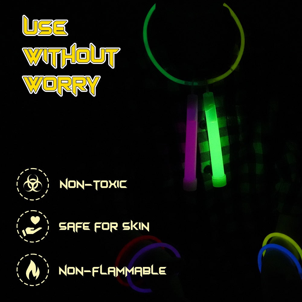Colourful and Bright Glow Sticks- 15Pcs