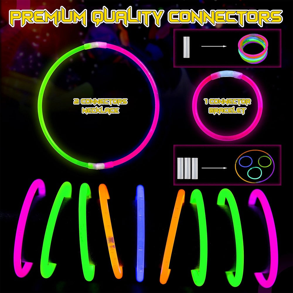 Colourful and Bright Glow Sticks- 15Pcs