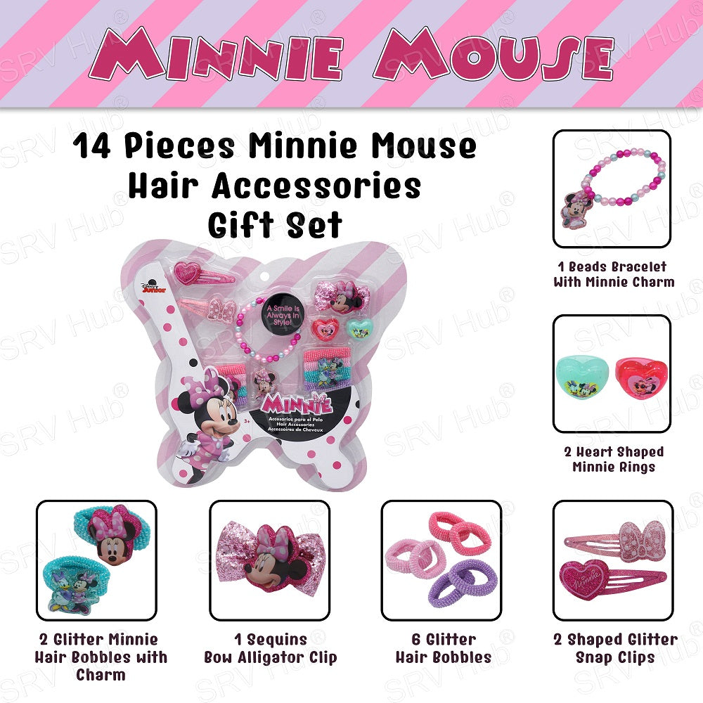 Minnie Mouse Hair Accessories 14 Pack