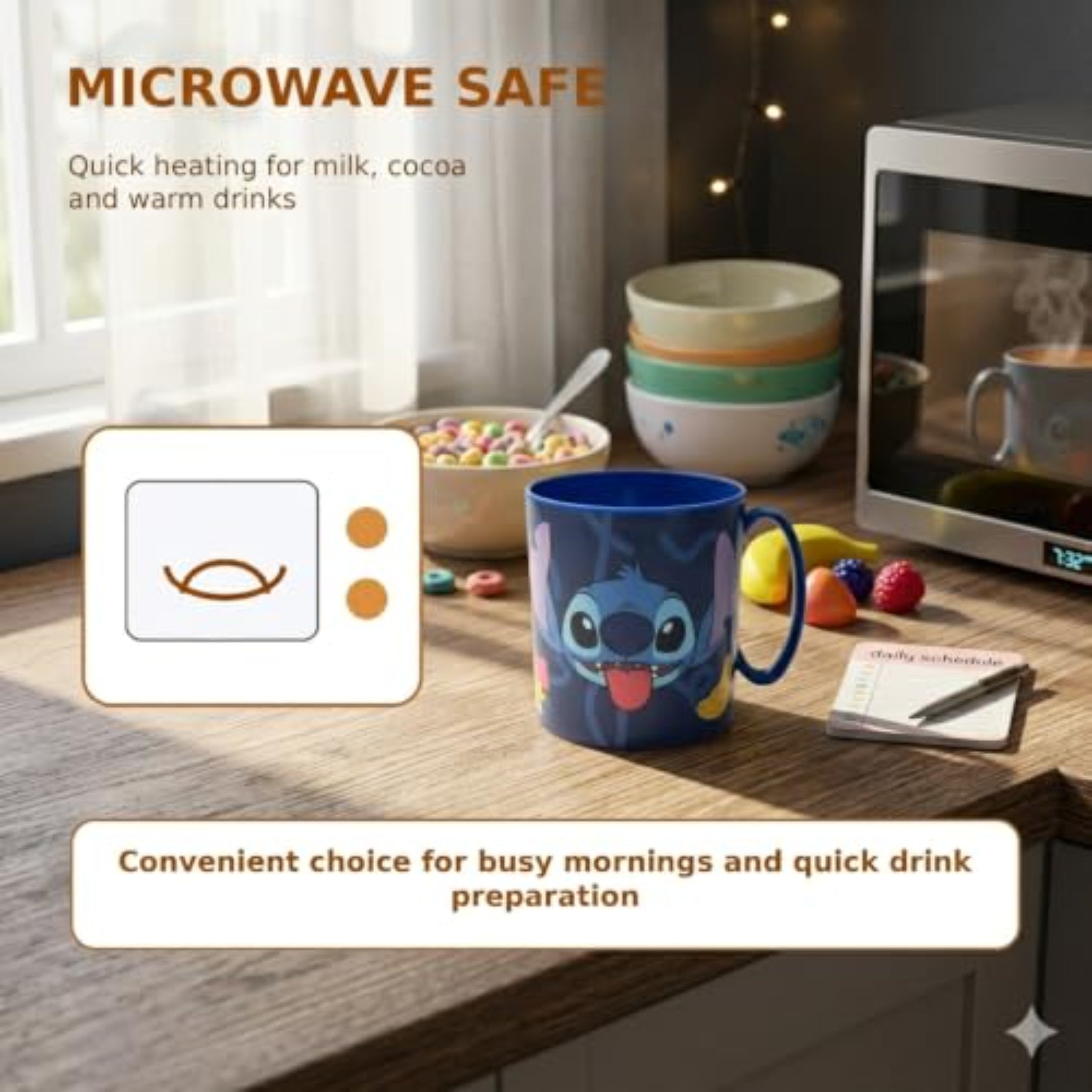 Stor 390ml Microwave Mug Reusable Plastic Drink Cup for Children