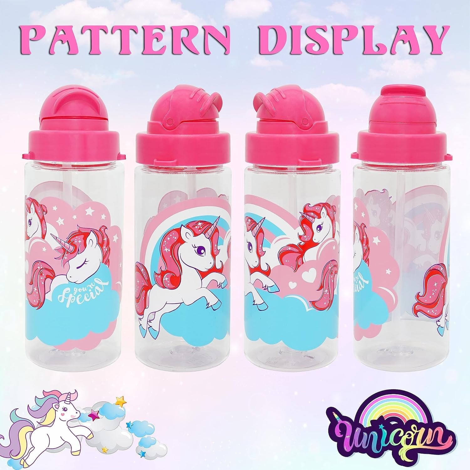 500ml Tritan Water Bottle with Strap for Children