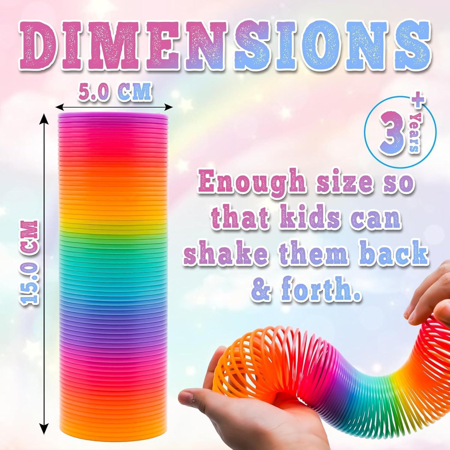 Large Slinky Rainbow Magic Spring Toy - 15cm