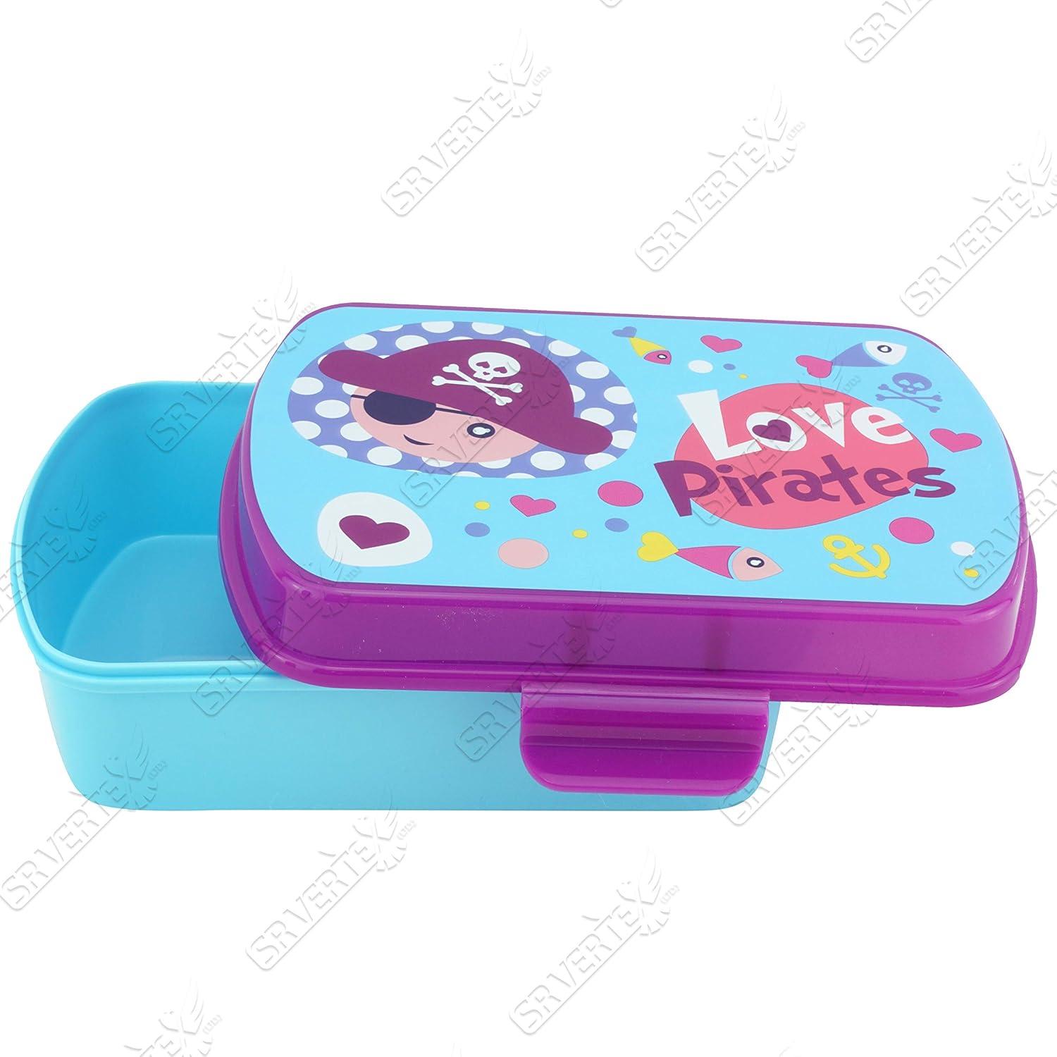 Kids Plastic Lunchbox with Aluminium Water Bottle Set - Assorted