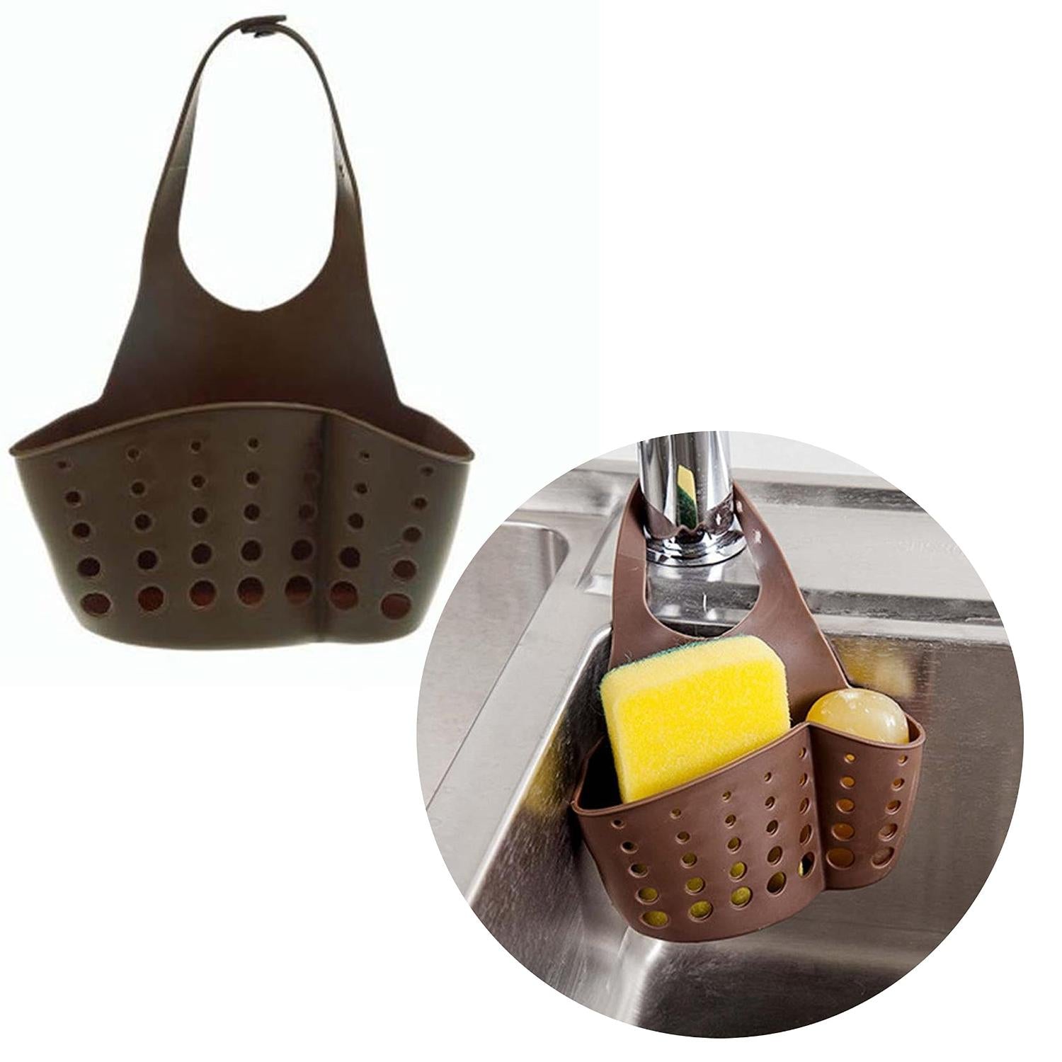 Silicone Sink Caddy Kitchen Organiser Hanging Storage Basket