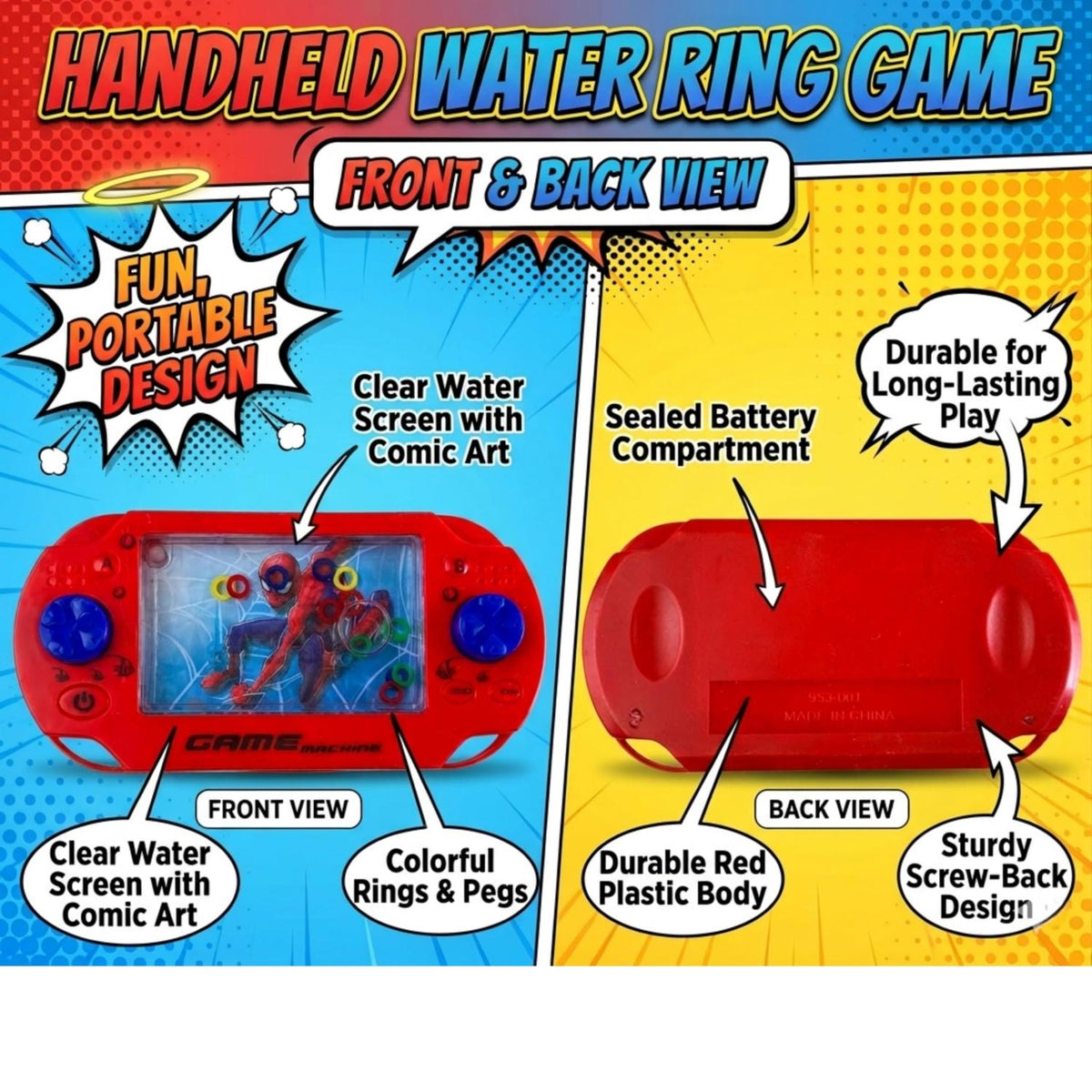 Spider-Man Kids Licensed Water Ring Game Toys – view 6