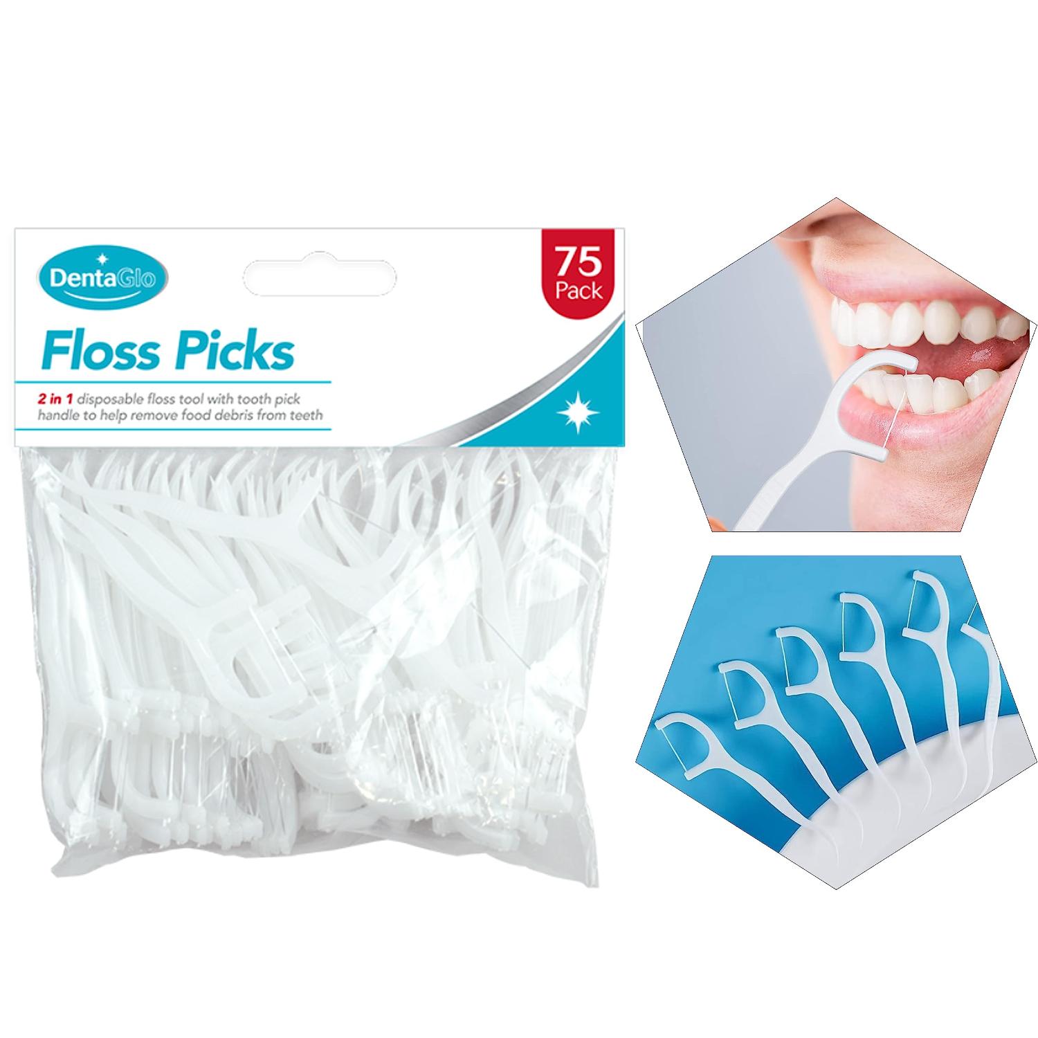 Dental Floss Picks 75pcs Oral Care