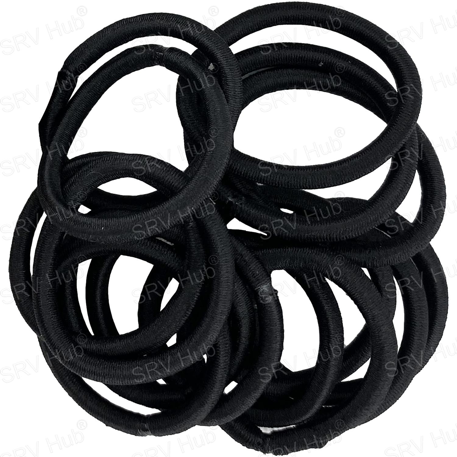 Black Hair Bobbles 15pcs