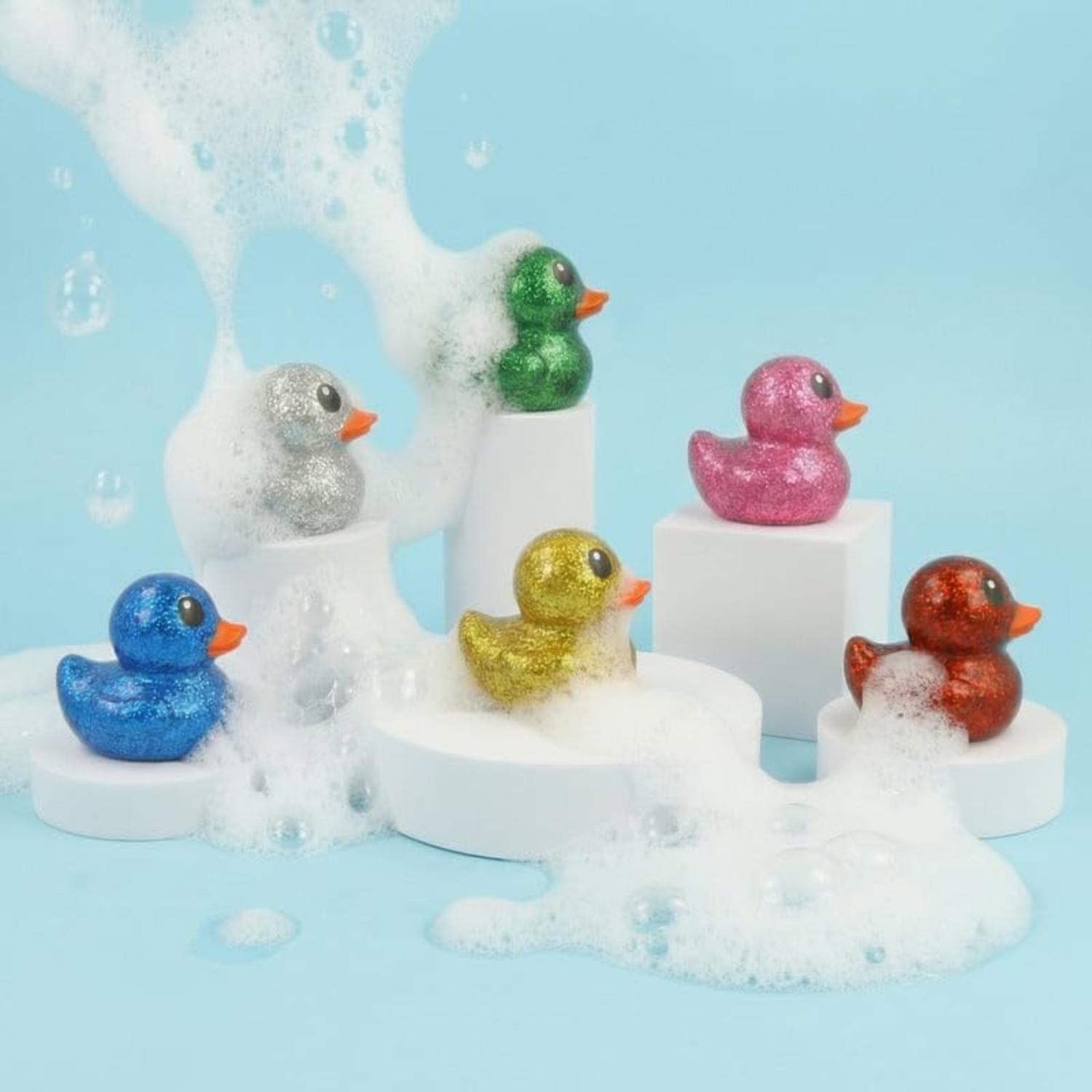 Glitter Floating Bath Duck Toy - 1x Random Colours