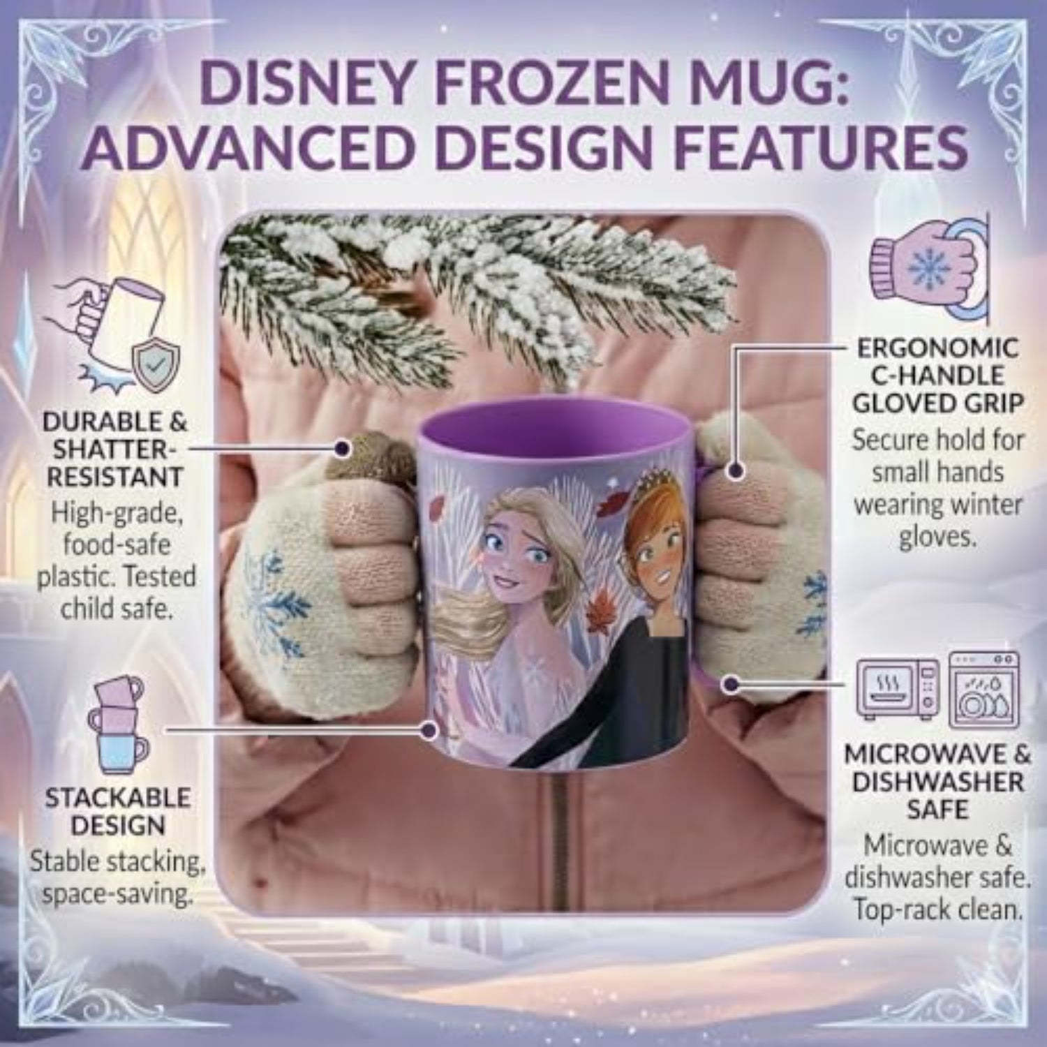 Stor 390ml Microwave Mug Reusable Plastic Drink Cup for Children