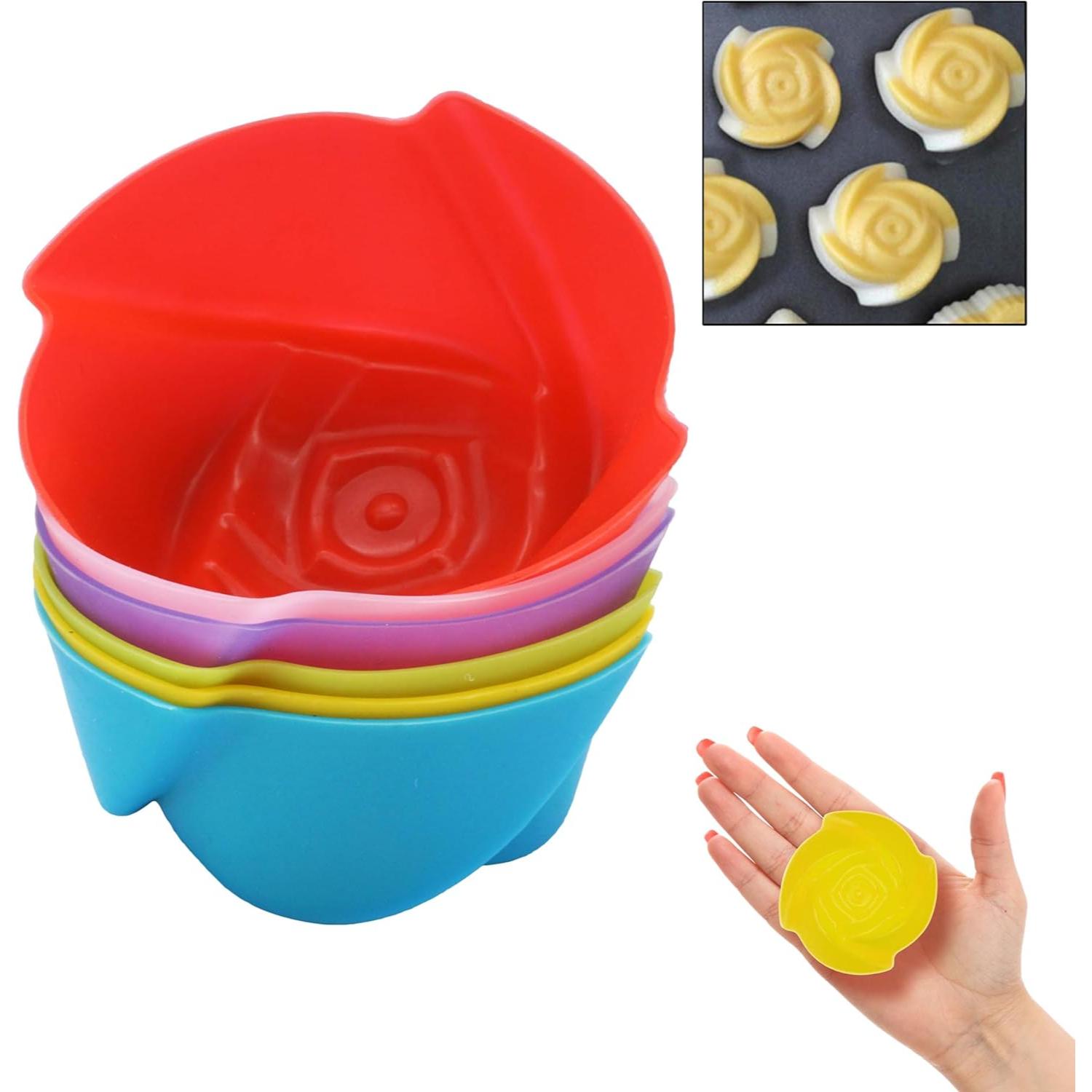 Reusable Silicone Muffin Cases Non-Stick Assorted Baking Moulds