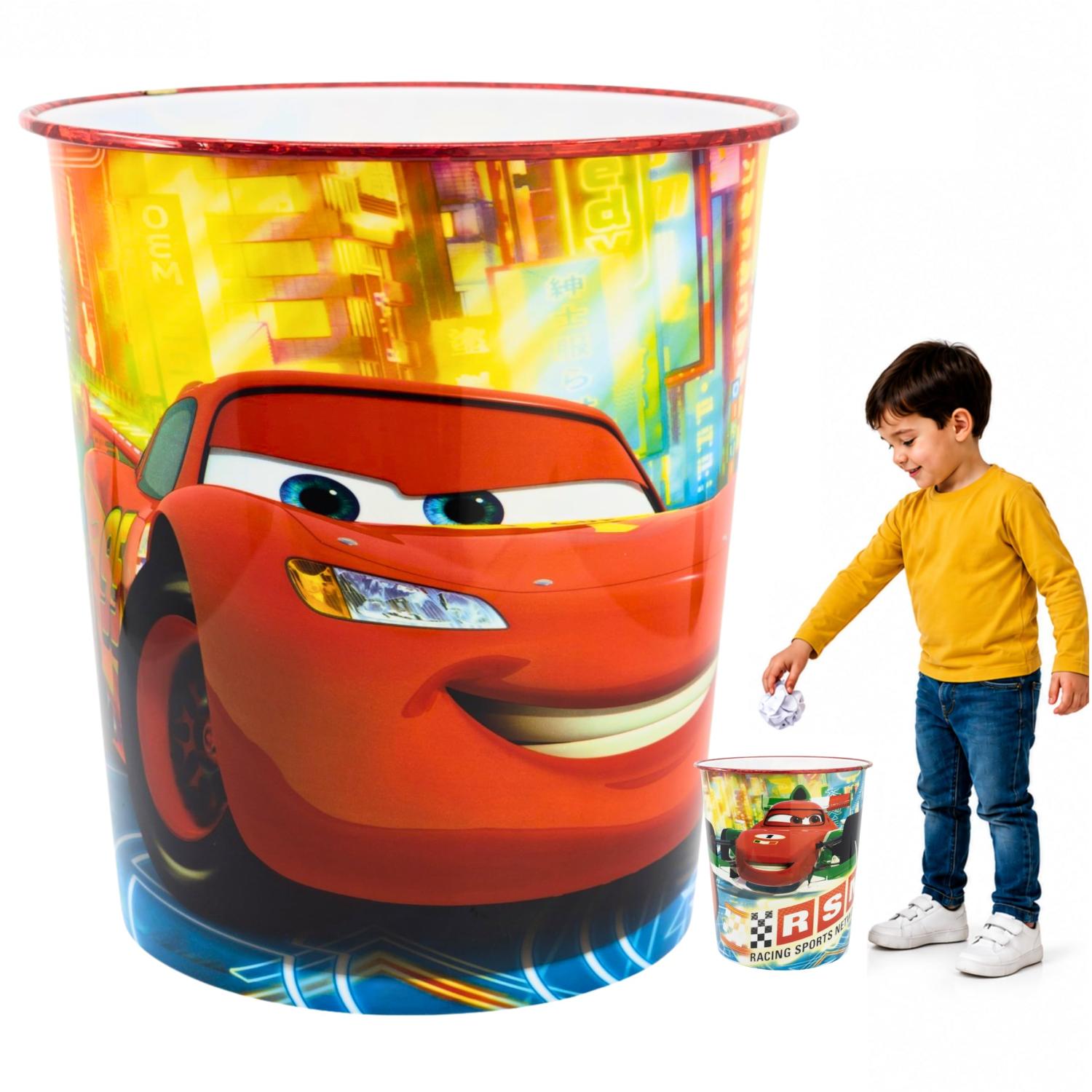 Kids 7L Plastic Dustbin Round Open Top Waste Paper Bin 22cm