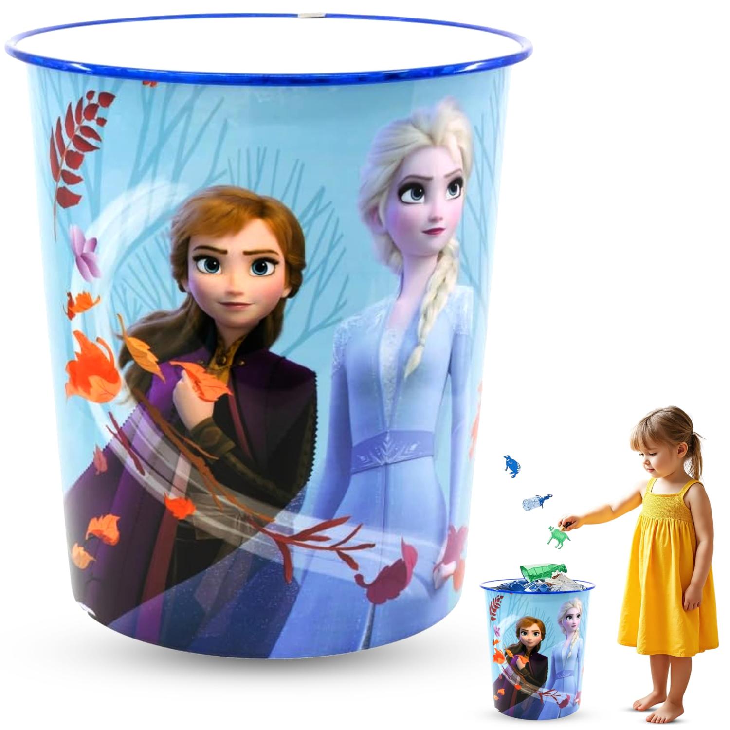 Kids 7L Plastic Dustbin Round Open Top Waste Paper Bin 22cm