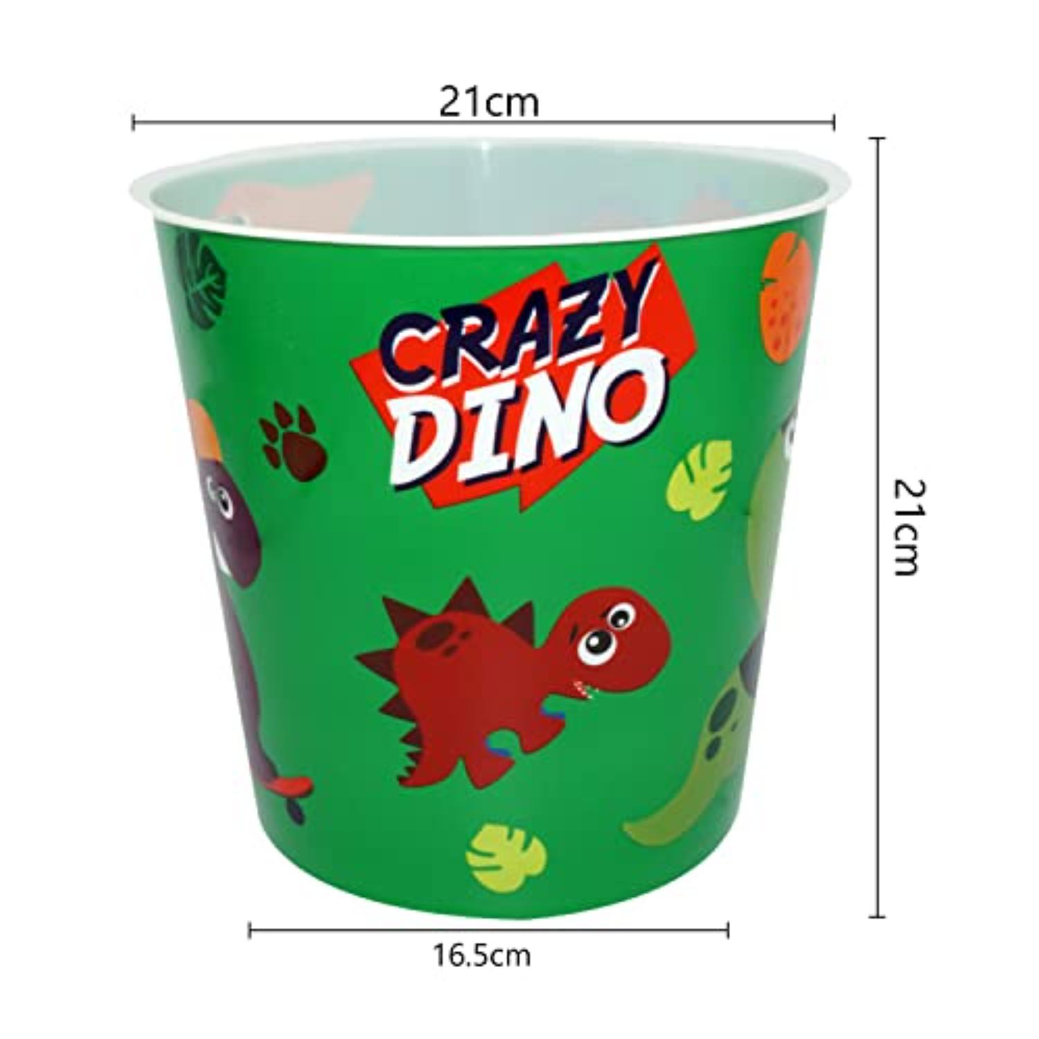Kids 7L Plastic Dustbin Round Open Top Waste Paper Bin 22cm