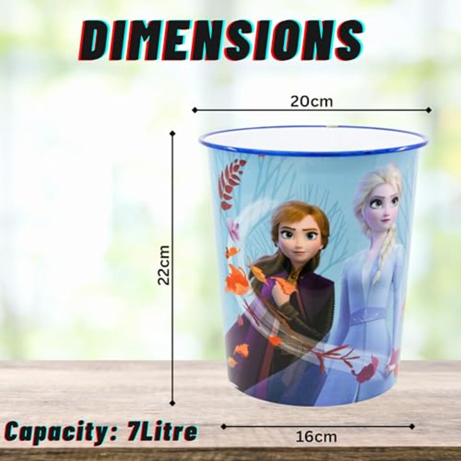 Kids 7L Plastic Dustbin Round Open Top Waste Paper Bin 22cm