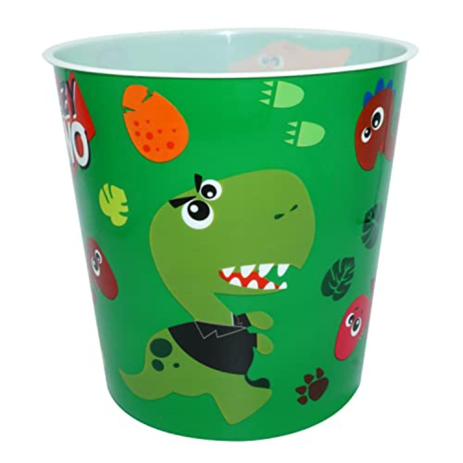 Kids 7L Plastic Dustbin Round Open Top Waste Paper Bin 22cm