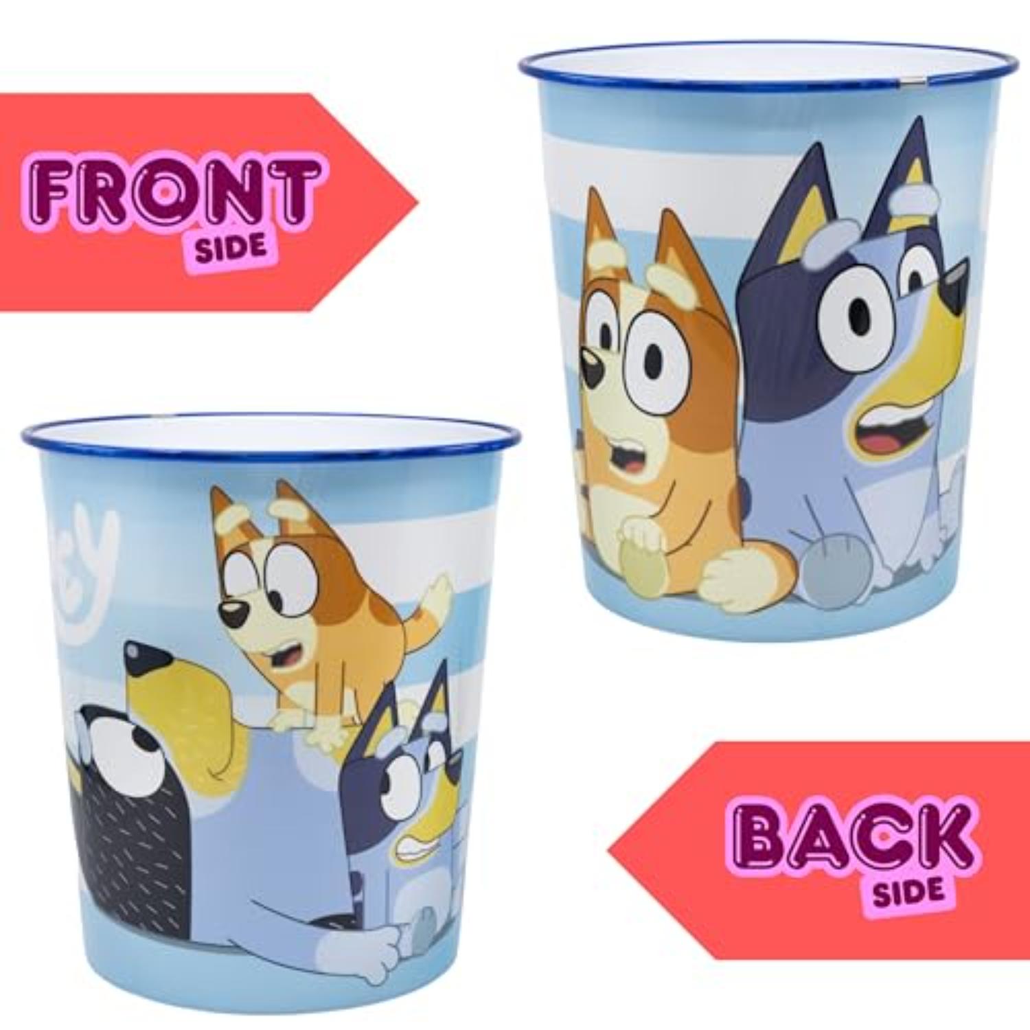 Kids 7L Plastic Dustbin Round Open Top Waste Paper Bin 22cm