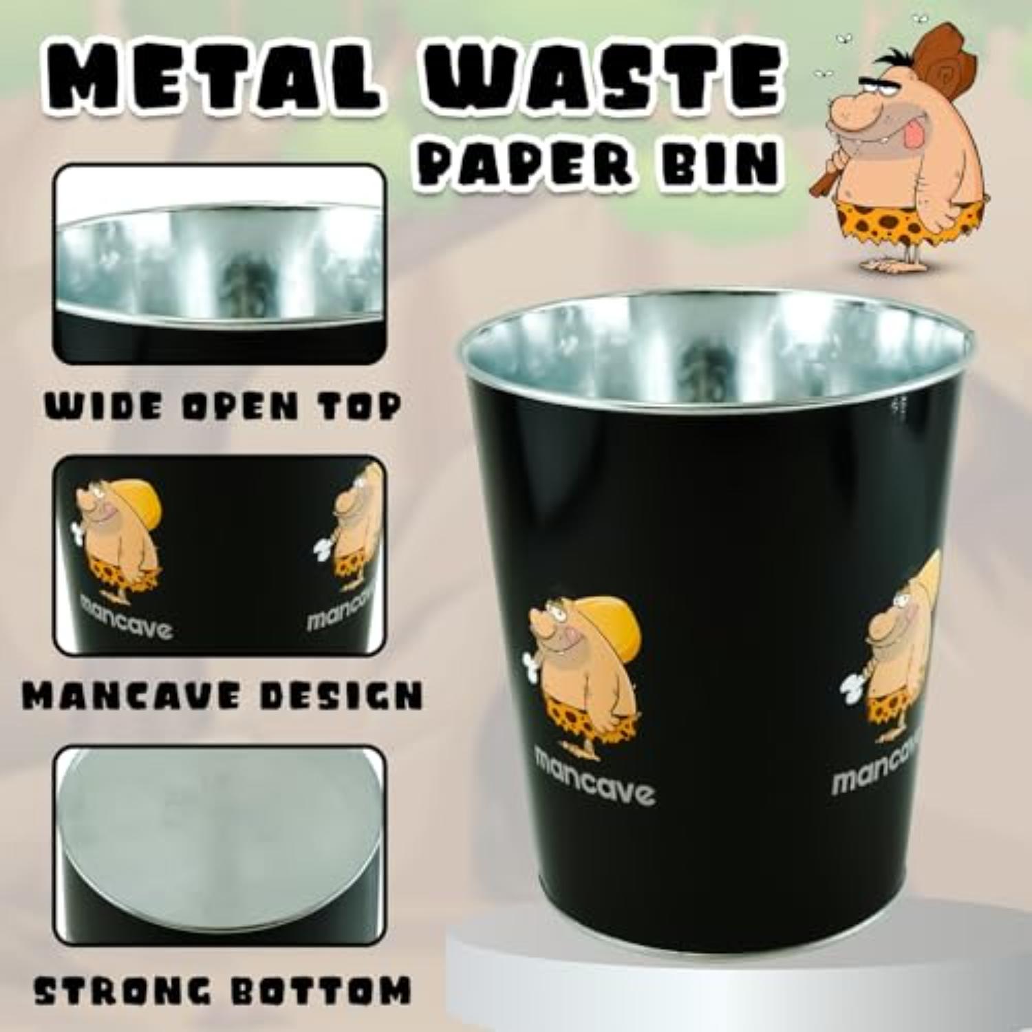 Kids 7L Plastic Dustbin Round Open Top Waste Paper Bin 22cm
