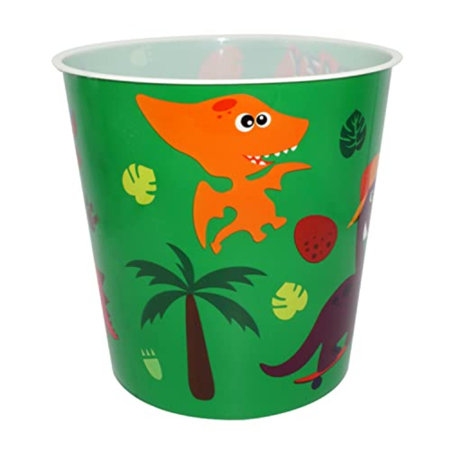 Kids 7L Plastic Dustbin Round Open Top Waste Paper Bin 22cm