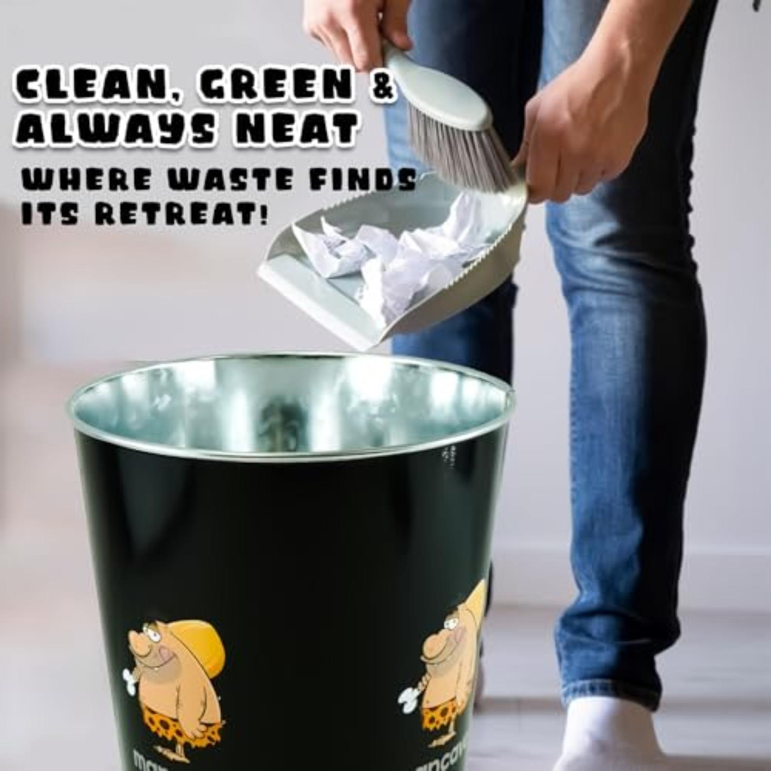 Kids 7L Plastic Dustbin Round Open Top Waste Paper Bin 22cm