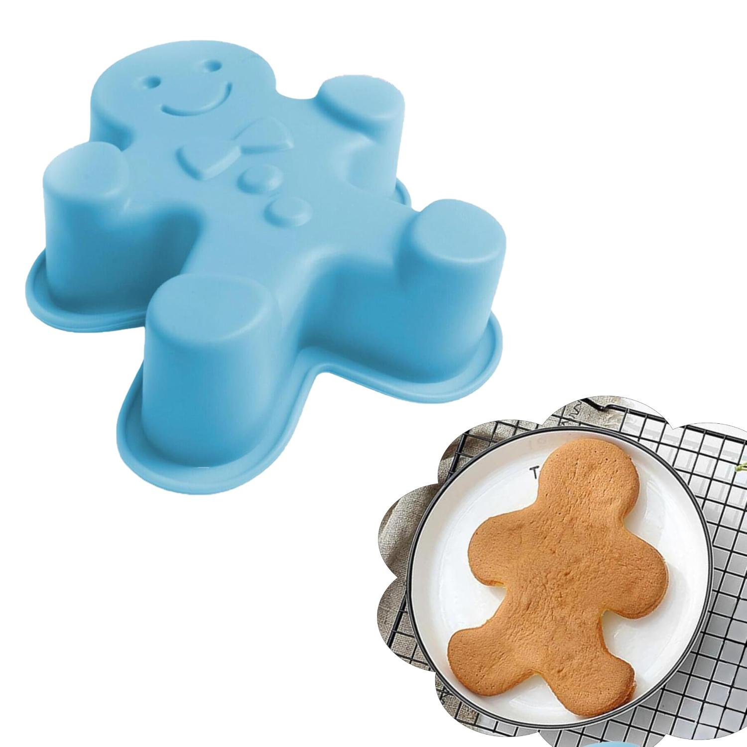 Silicone Gingerbread Man Baking Mould Non-Stick Muffin Tray