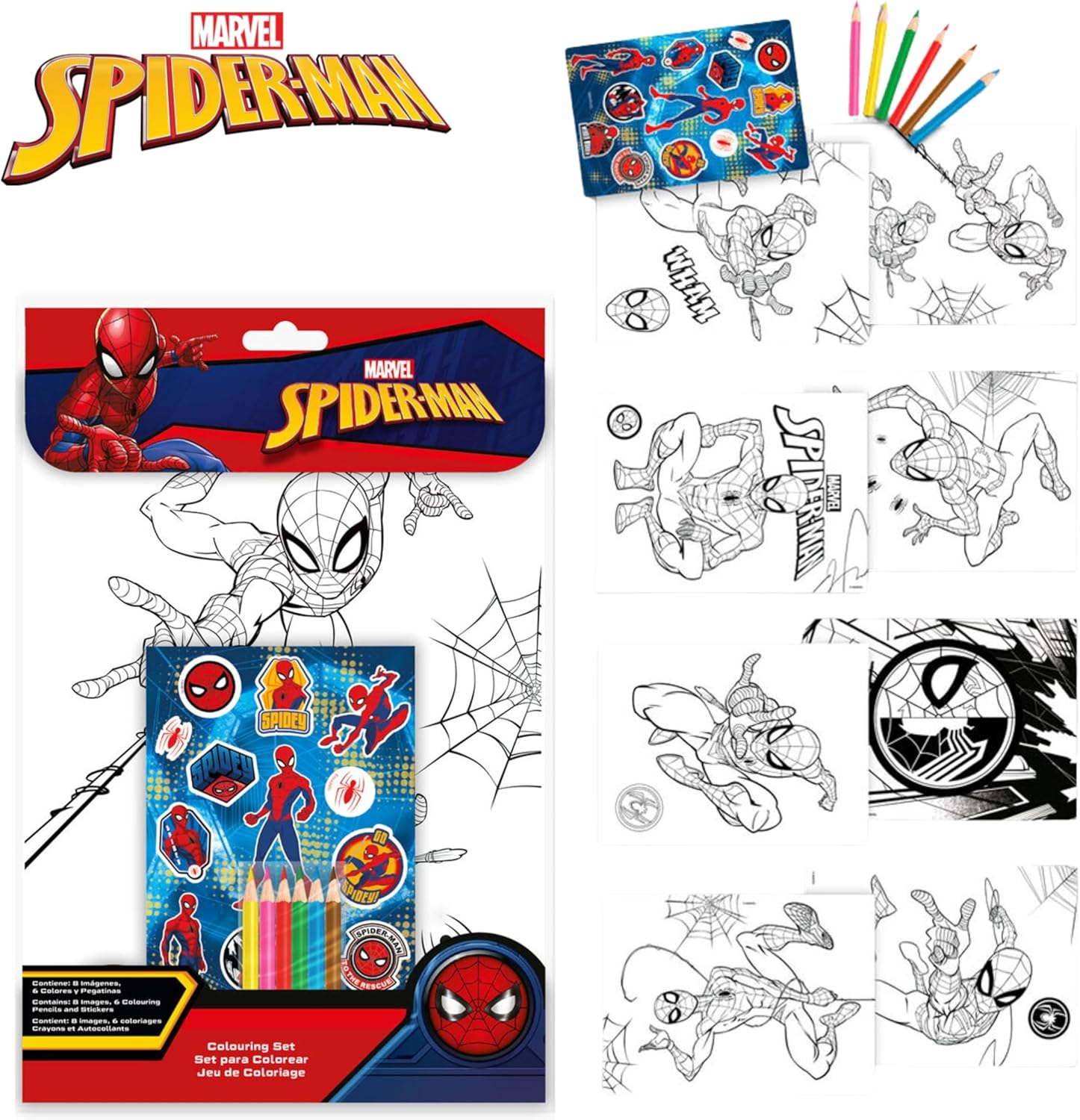 Kids Colouring Activity Set with Pencils - Assorted