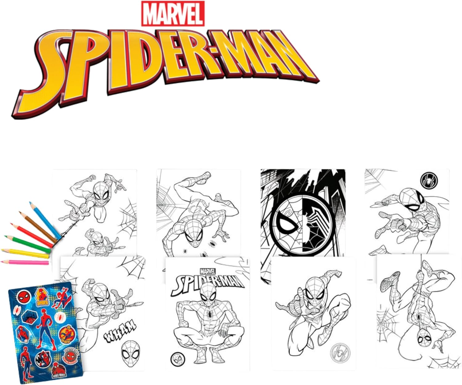 Kids Colouring Activity Set with Pencils - Assorted